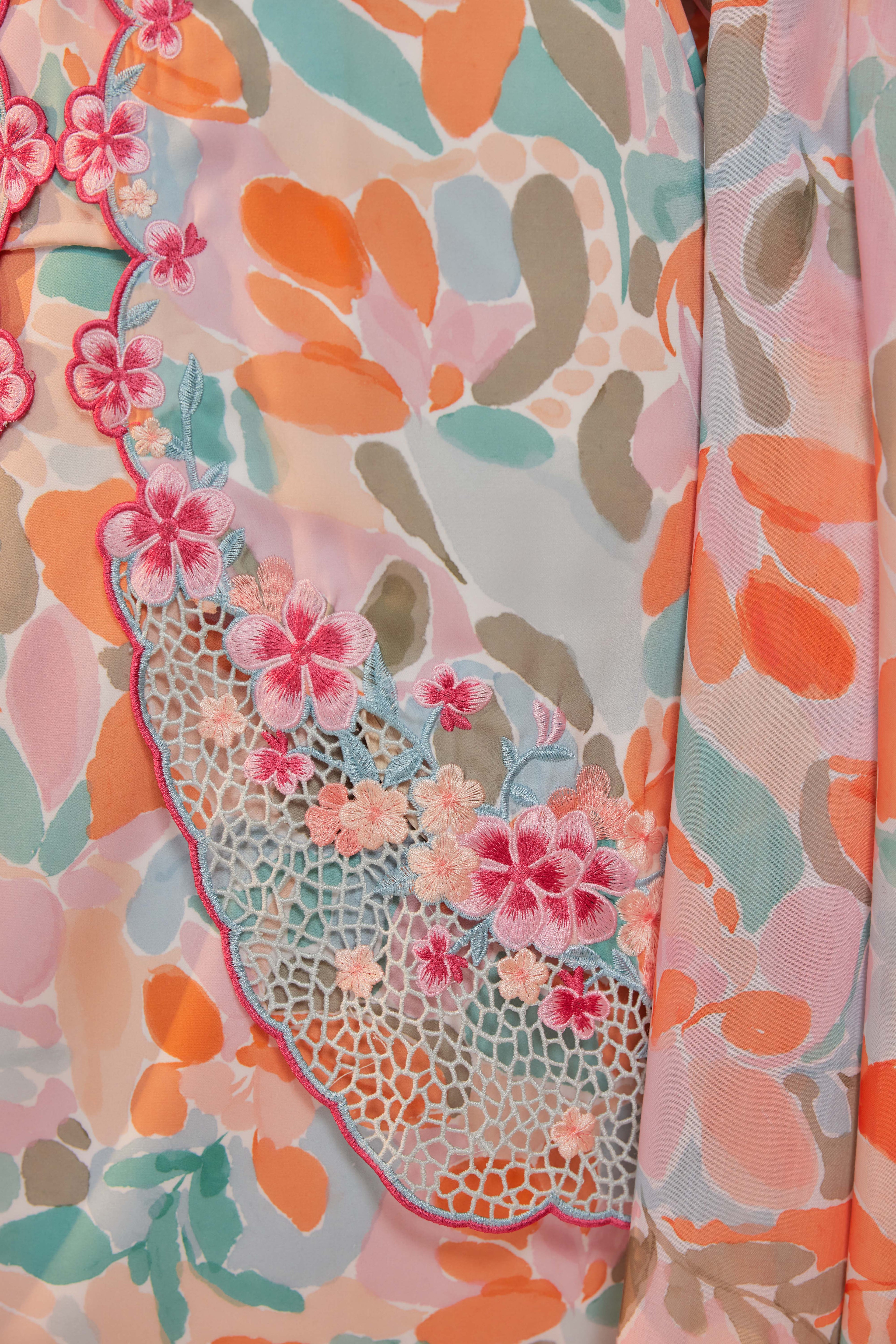 49 - Tanjung Puspita - Kebaya Sulam Goyang Set With Matching Fan & Selendang [PREORDER]