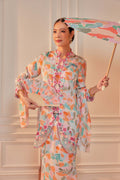 49 - Tanjung Puspita - Kebaya Sulam Goyang Set With Matching Fan & Selendang [PREORDER]