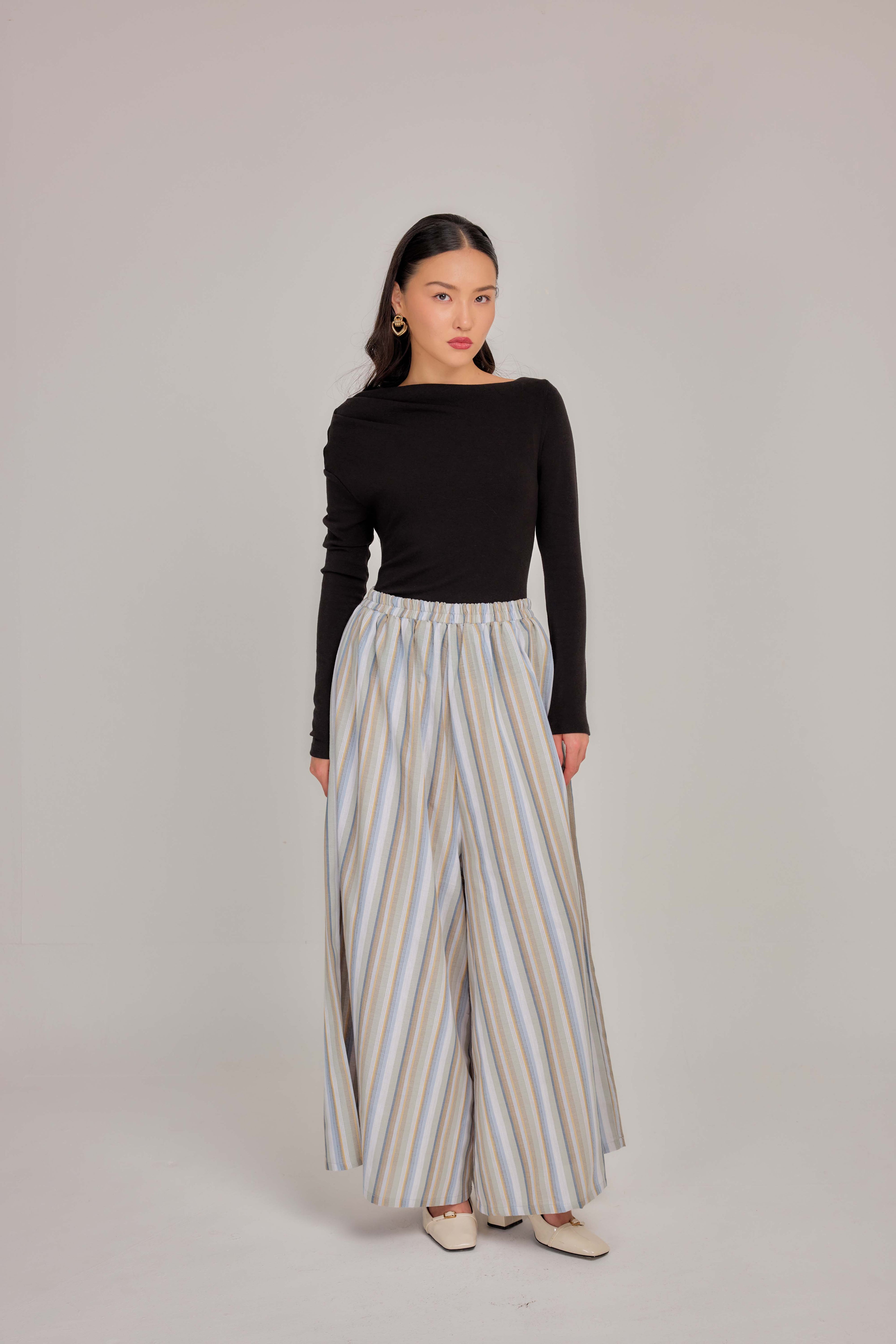 09 - Seaside Oat - Wide High Waist Pants