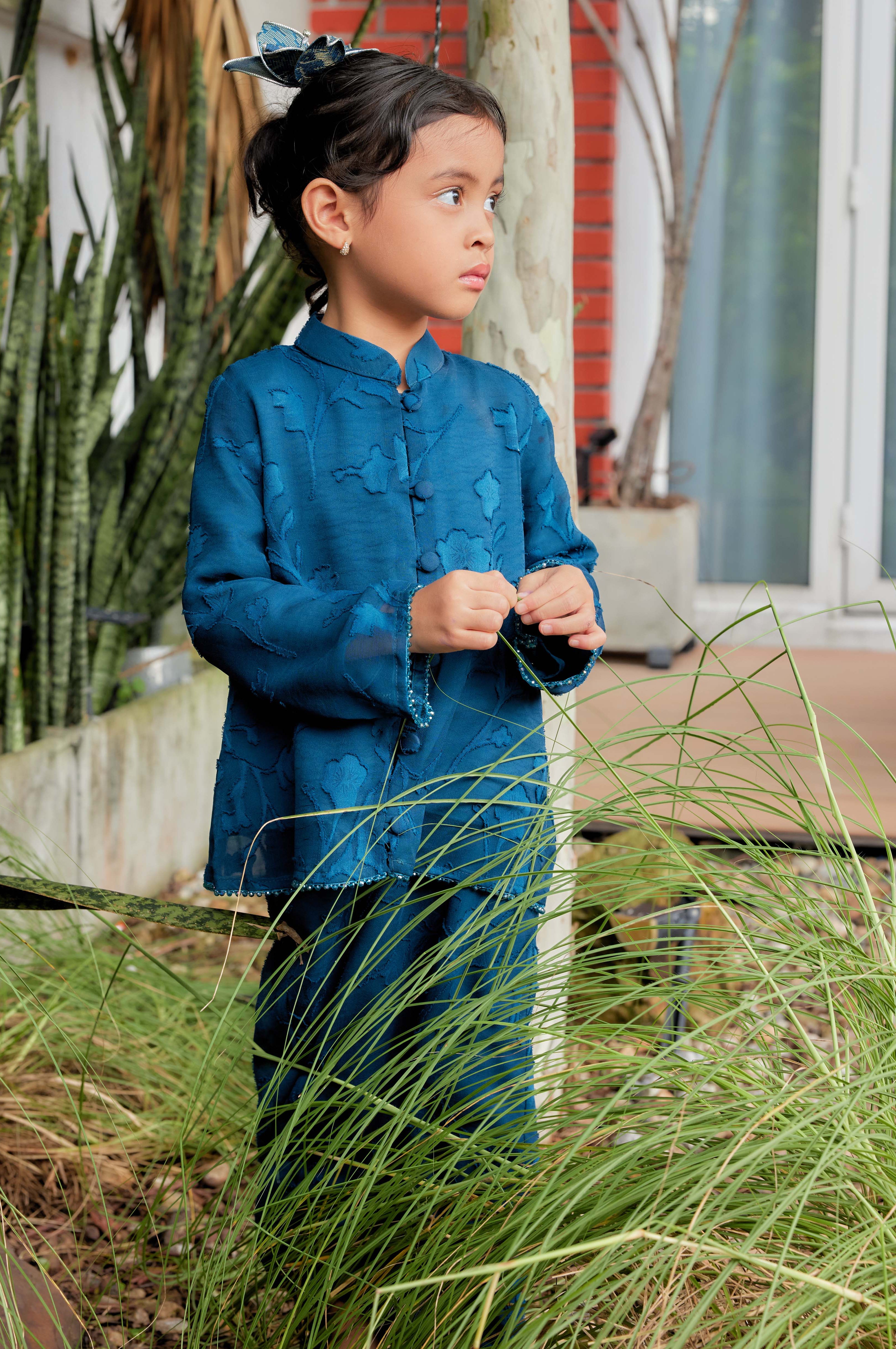 Teal Blue - Kids Indah Pelangi Kebarung (Fully Lined)