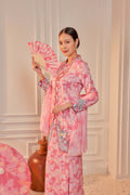 52 - Dewi Kemuning III - Kebaya Sulam Goyang Set With Matching Fan & Selendang [PREORDER]