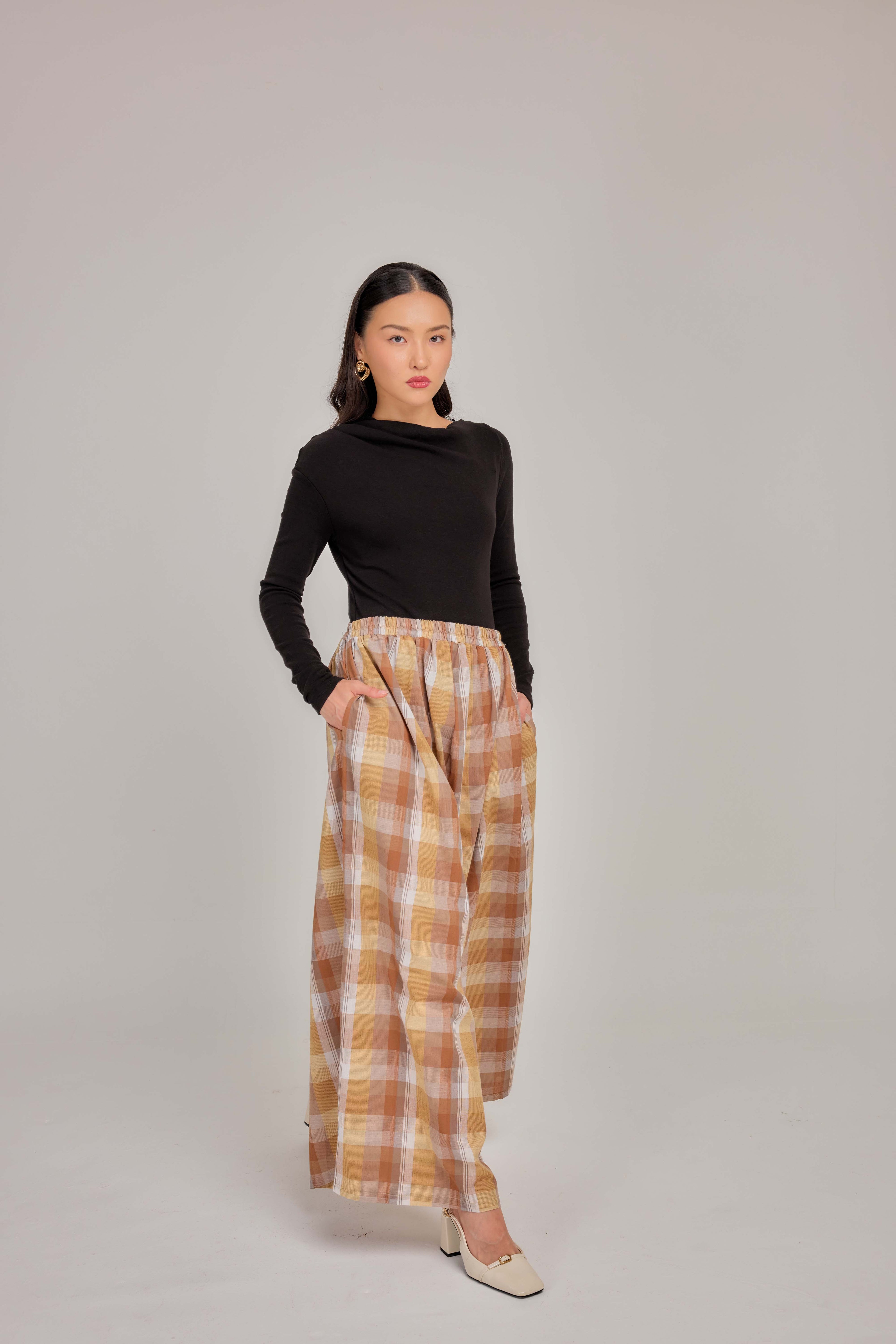 05 - Butterscotch - Wide High Waist Pants