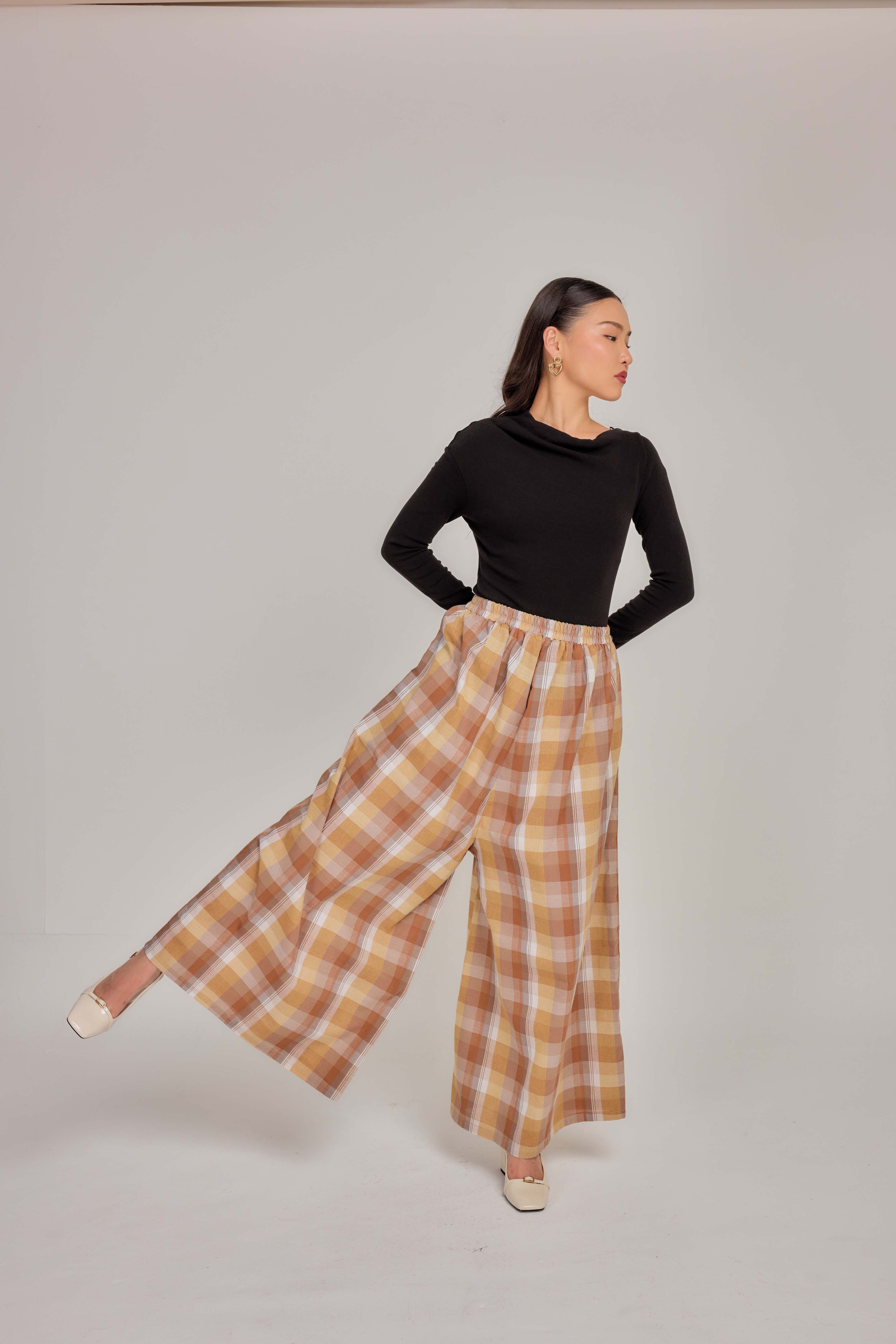 05 - Butterscotch - Wide High Waist Pants