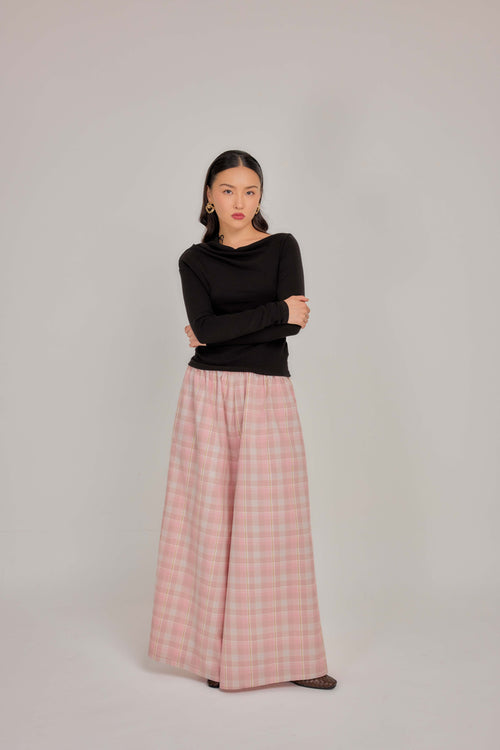 01 - Pink Nougat -Wide High Waist Pants