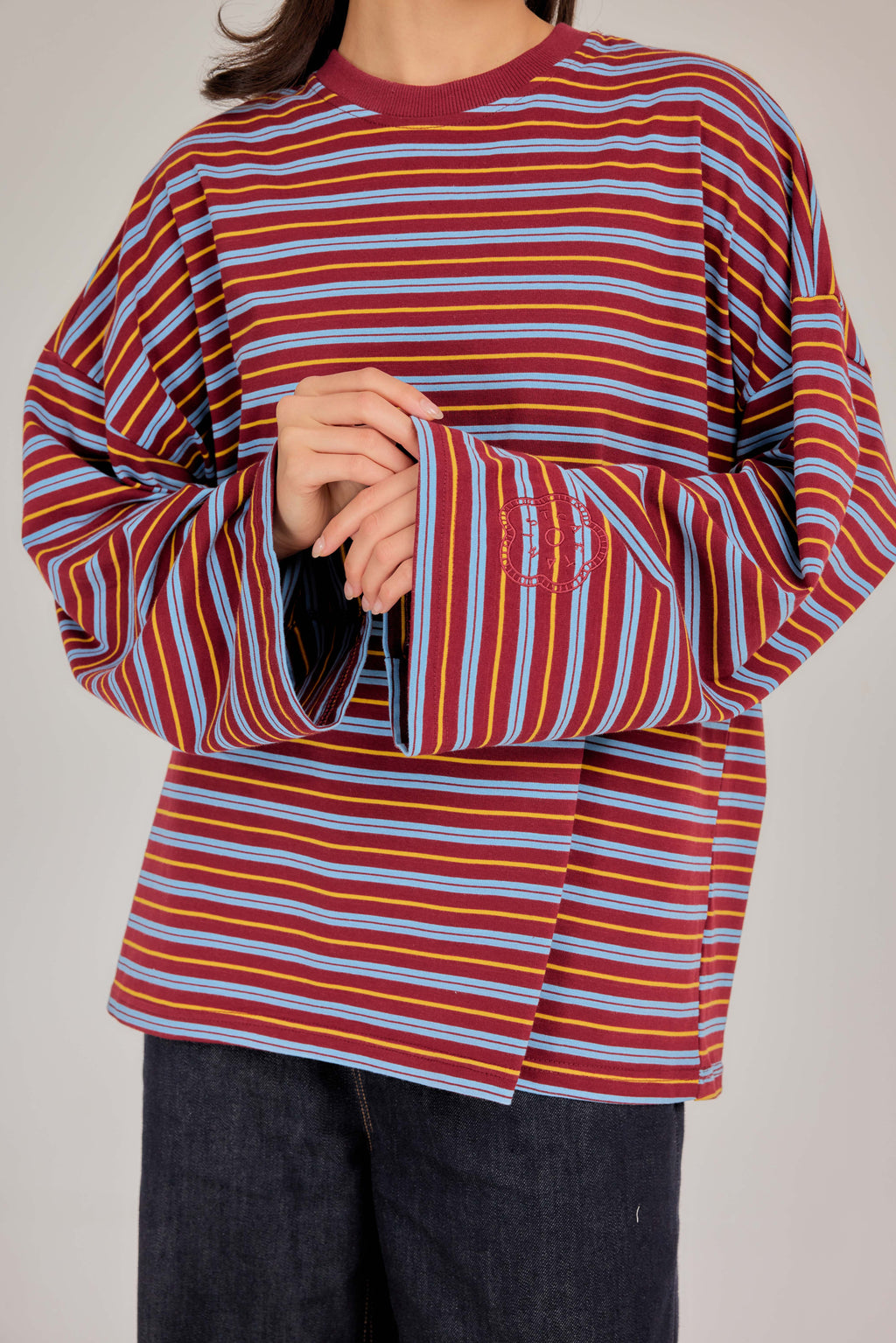 THE CAF-TEE IN RED VELVET STRIPE