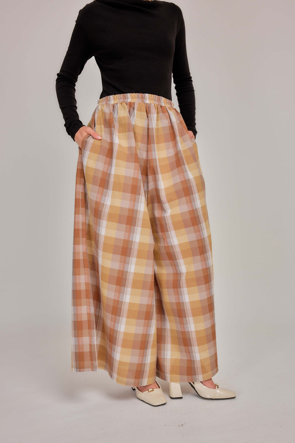 05 - Butterscotch - Wide High Waist Pants