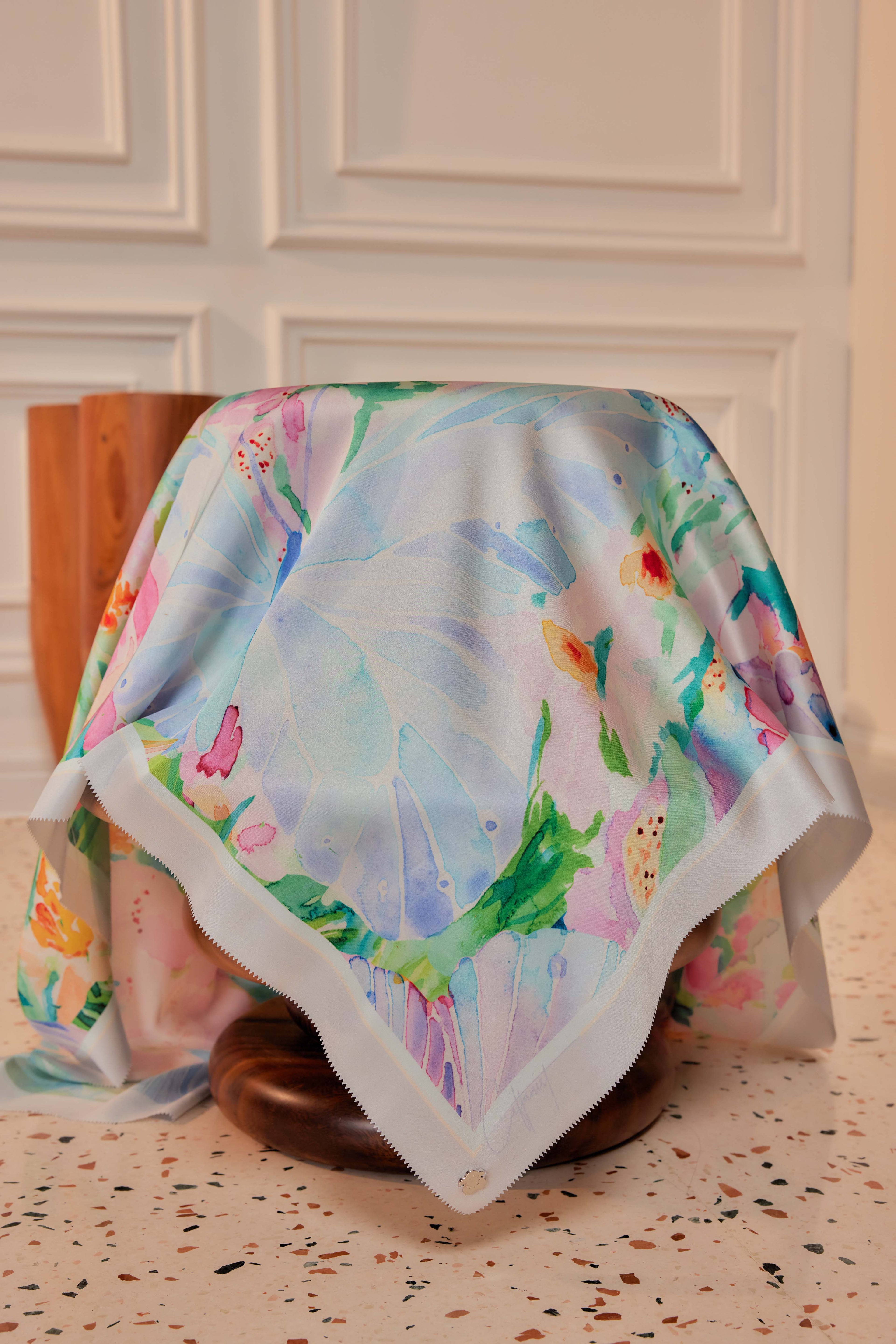 Life's A Garden - Square Scarf with Matching Fan