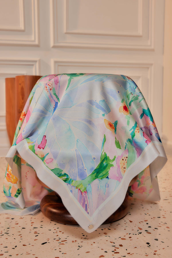 Life's A Garden - Square Scarf with Matching Fan