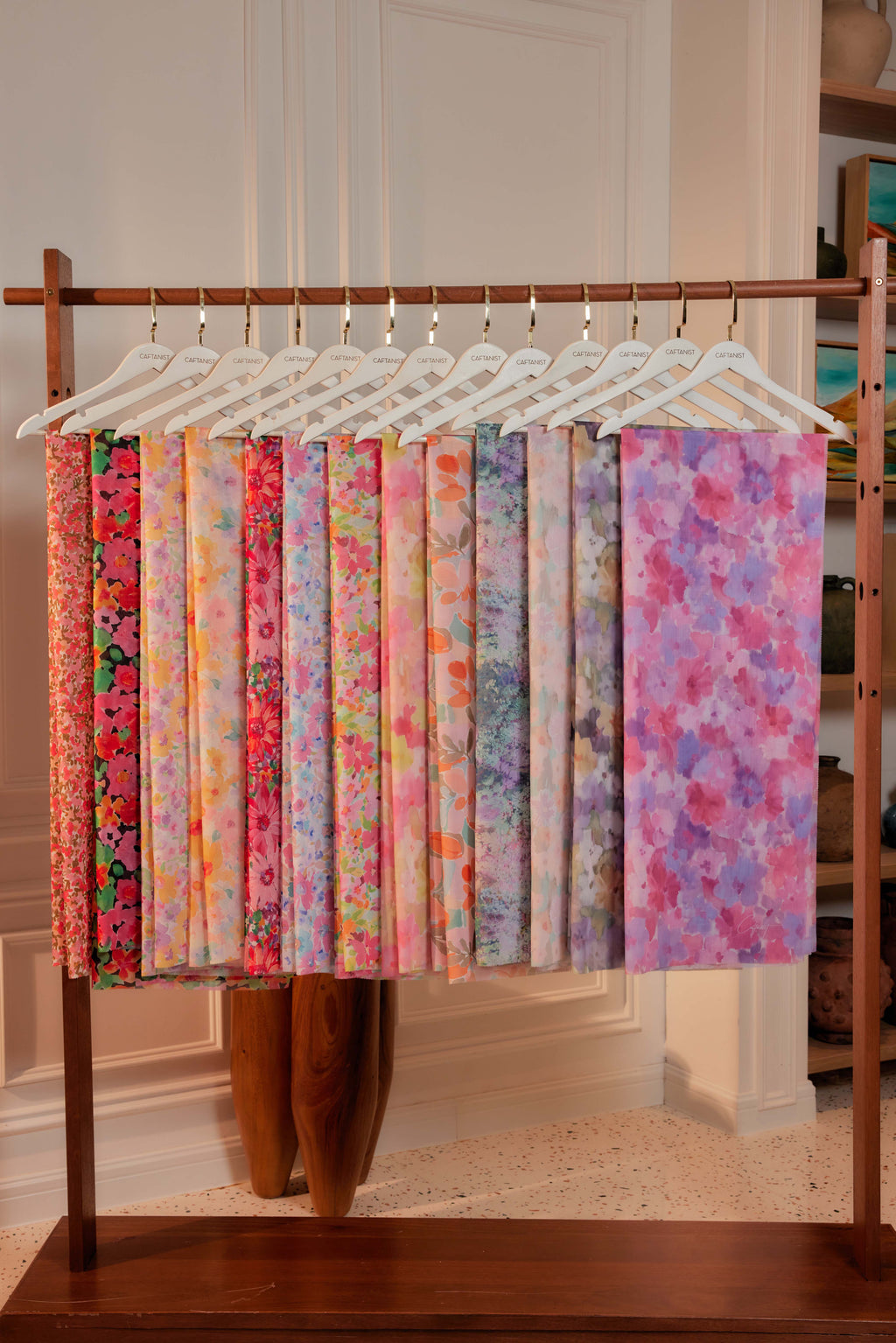 26 - Dewi Kemuning III - Kebarung Sulam Goyang Set With Matching Fan & Selendang