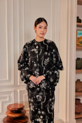 Hitam Manis - Puspa Embroidered Kurung Beaded Edition (Fully Lined)