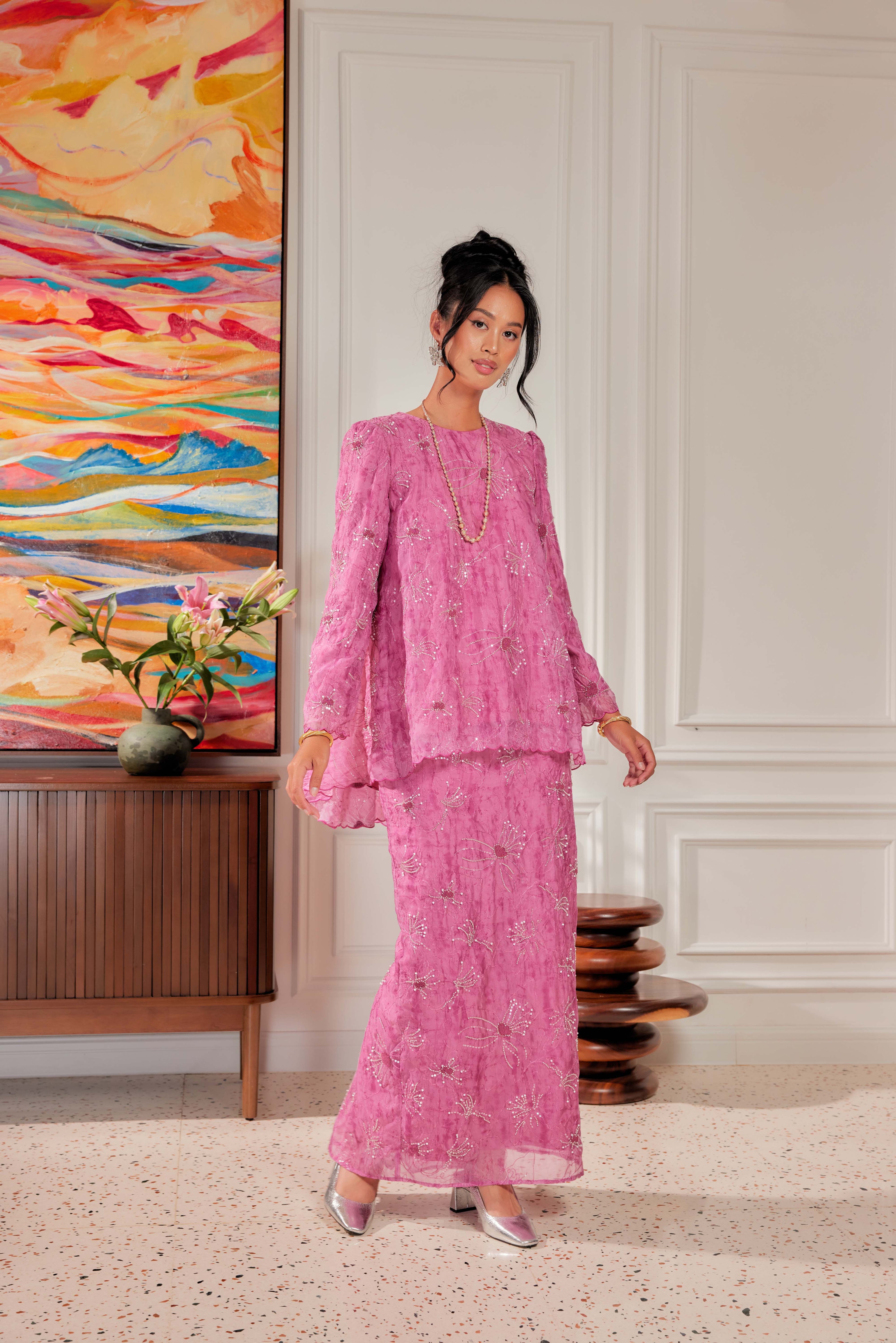Love Potion - Nona Pearl Beaded Embellished Kurung (Fully Lined)