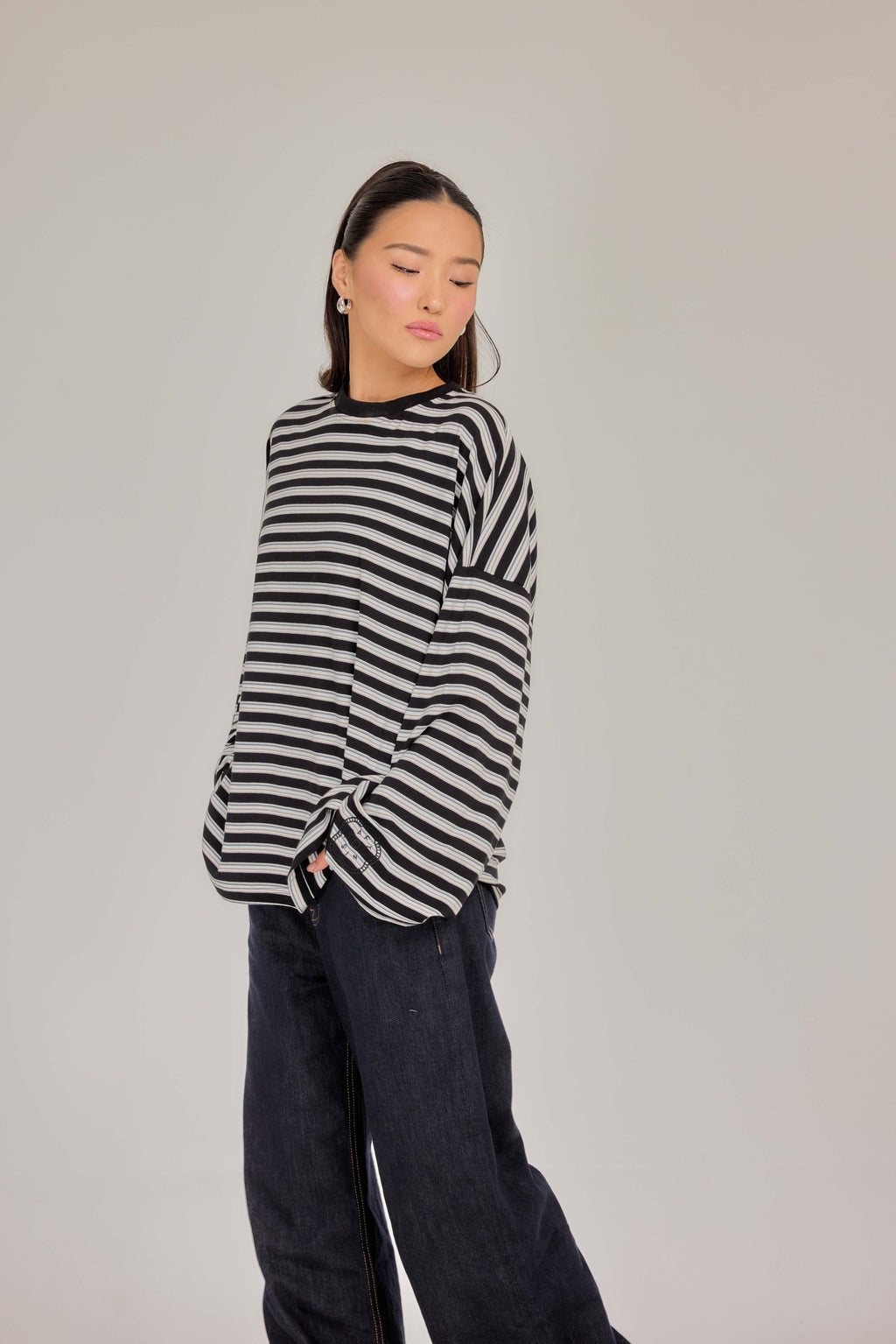THE CAF-TEE IN MIDNIGHT JAM STRIPE