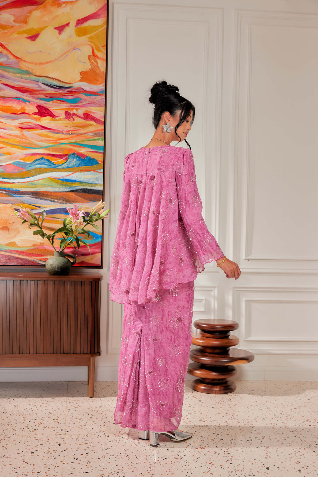 Love Potion - Nona Pearl Beaded Embellished Kurung (Fully Lined)