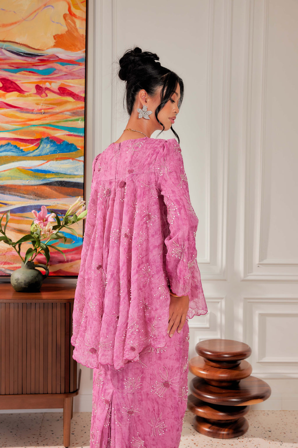 Love Potion - Nona Pearl Beaded Embellished Kurung (Fully Lined)