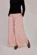 01 - Pink Nougat -Pleated Barrel-leg Pants