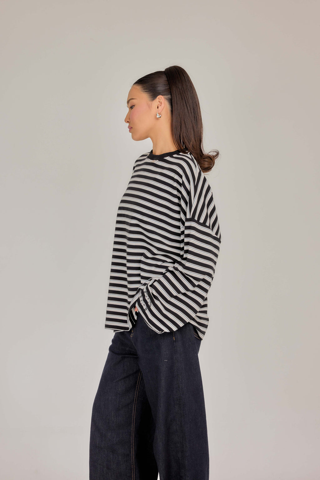 THE CAF-TEE IN MIDNIGHT JAM STRIPE