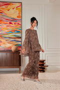 Rich Brown - Nona Pearl Beaded Embellished Kurung (Fully Lined)
