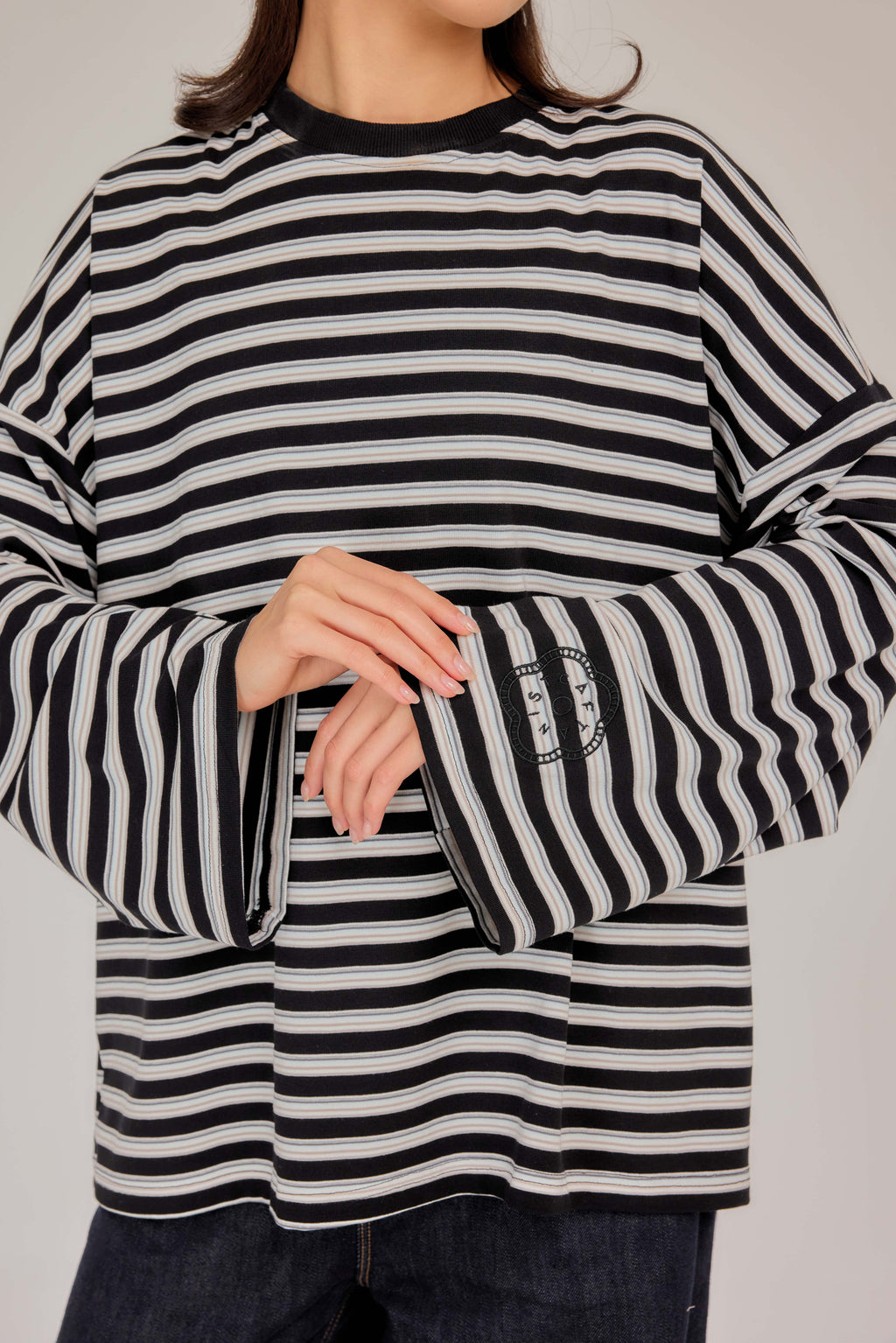 THE CAF-TEE IN MIDNIGHT JAM STRIPE