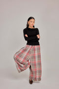 04 - Rosy Oat -  Pleated Barrel-leg Pants