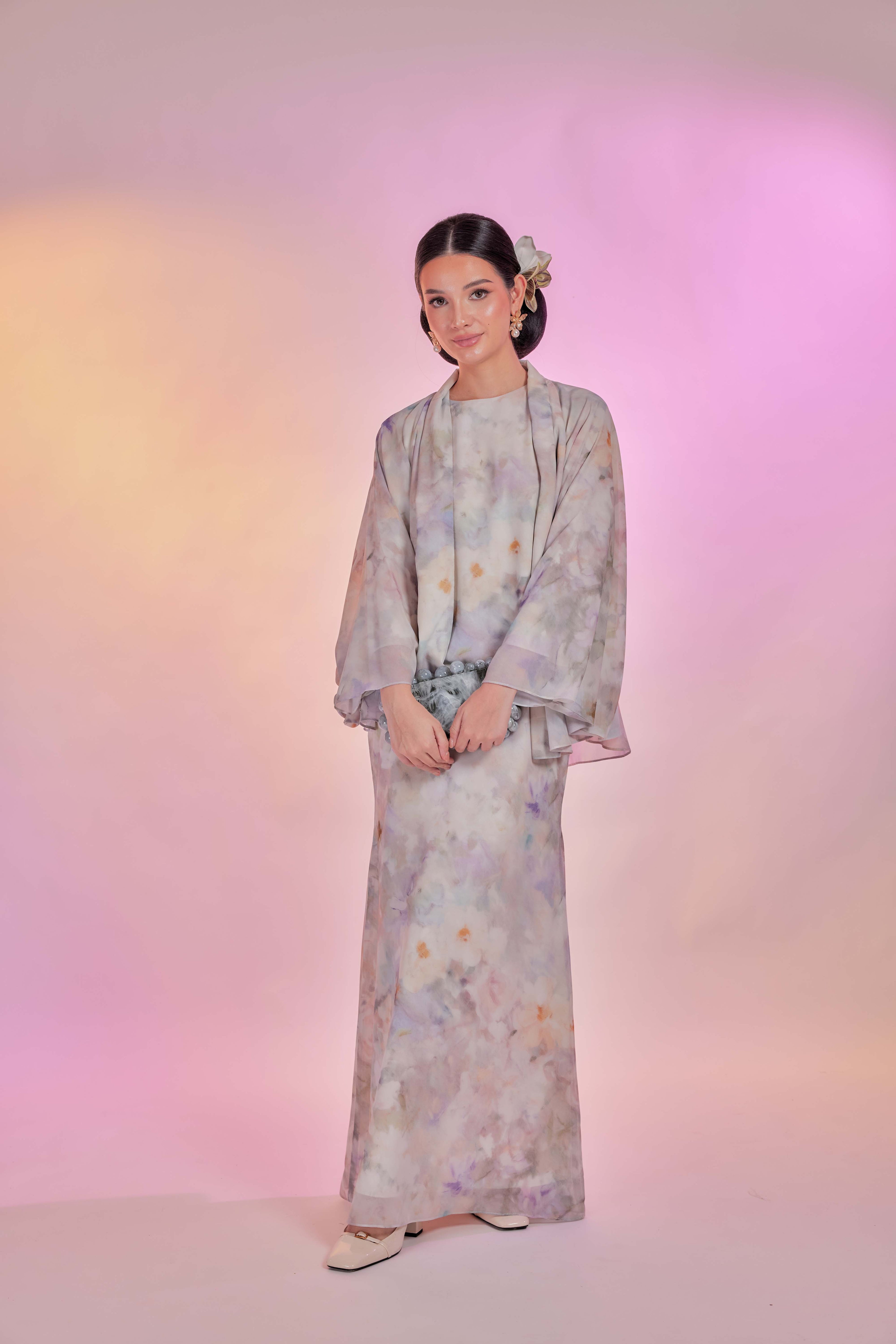 Venetta Two-piece Dress Set - Vintage Blooming Garden (Full Lining)