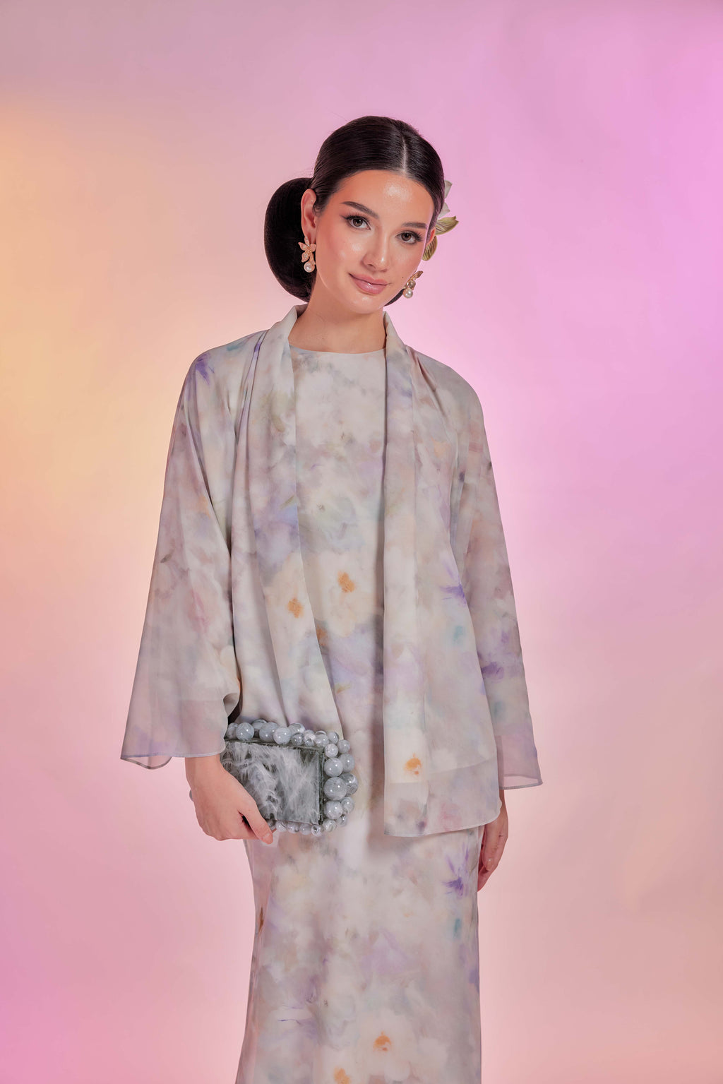 Venetta Two-piece Dress Set - Vintage Blooming Garden (Full Lining)