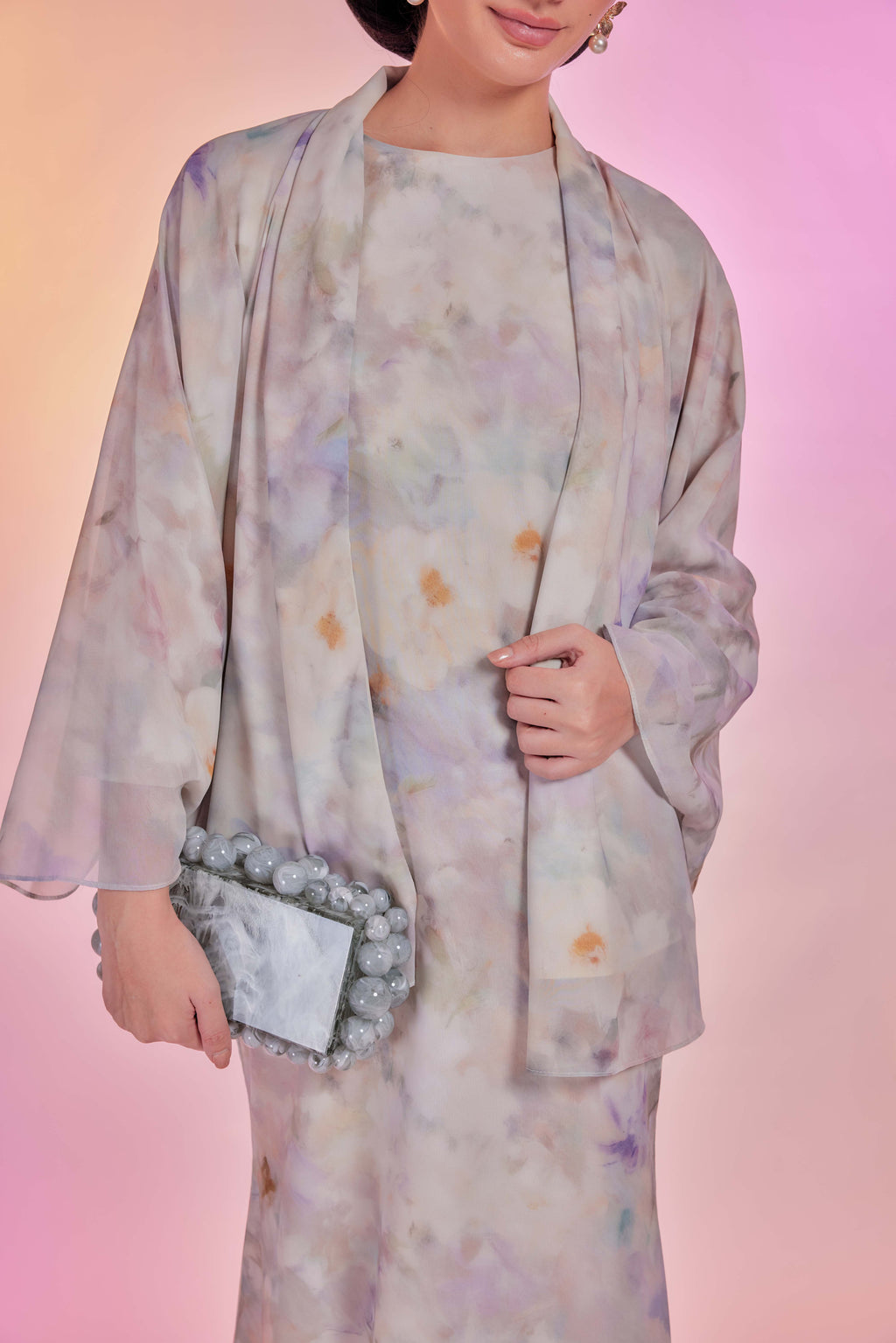 Venetta Two-piece Dress Set - Vintage Blooming Garden (Full Lining)