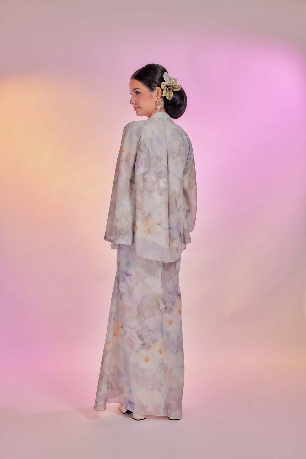 Venetta Two-piece Dress Set - Vintage Blooming Garden (Full Lining)