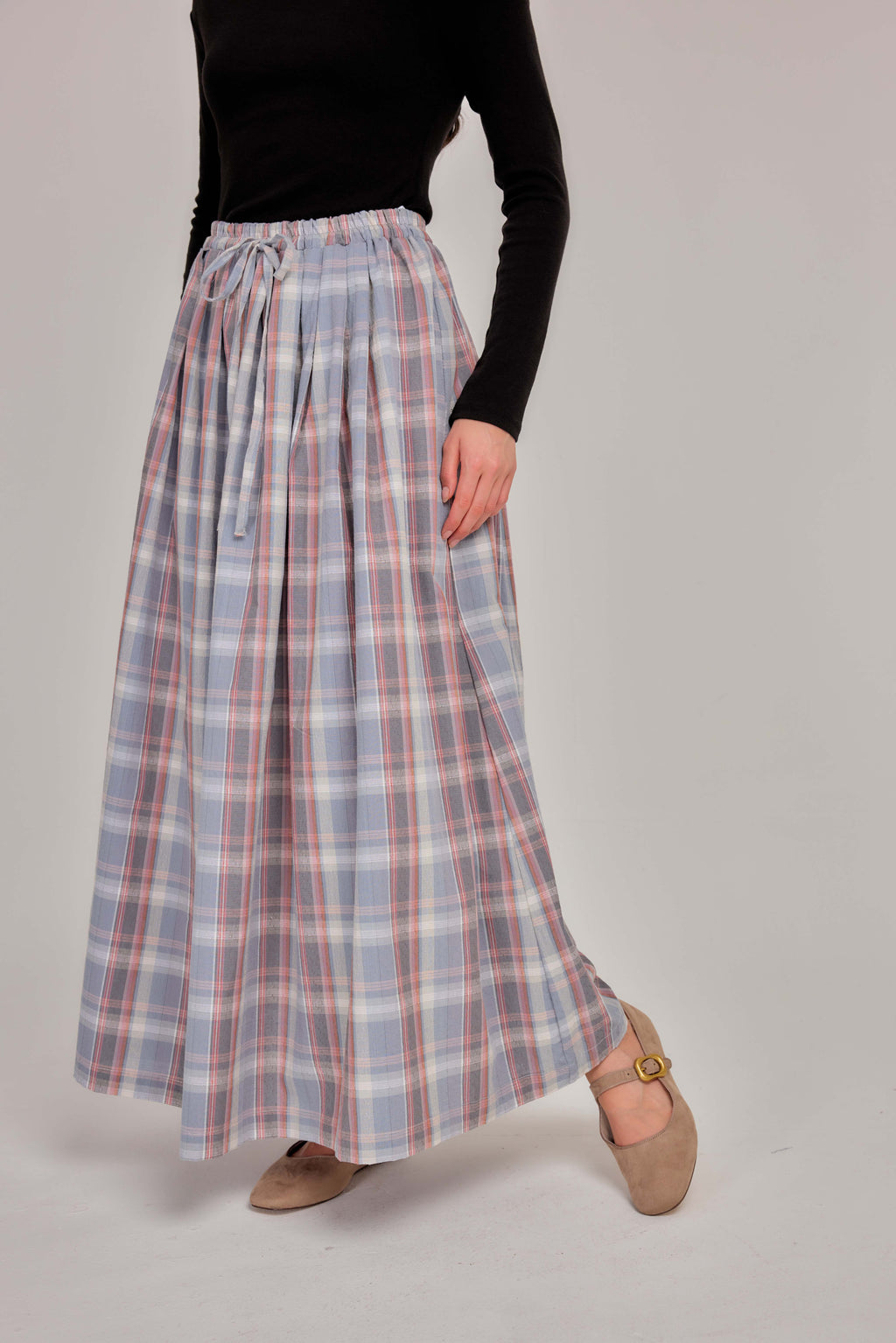 02 -  Ash Blue Rose -  A-Line Skirt