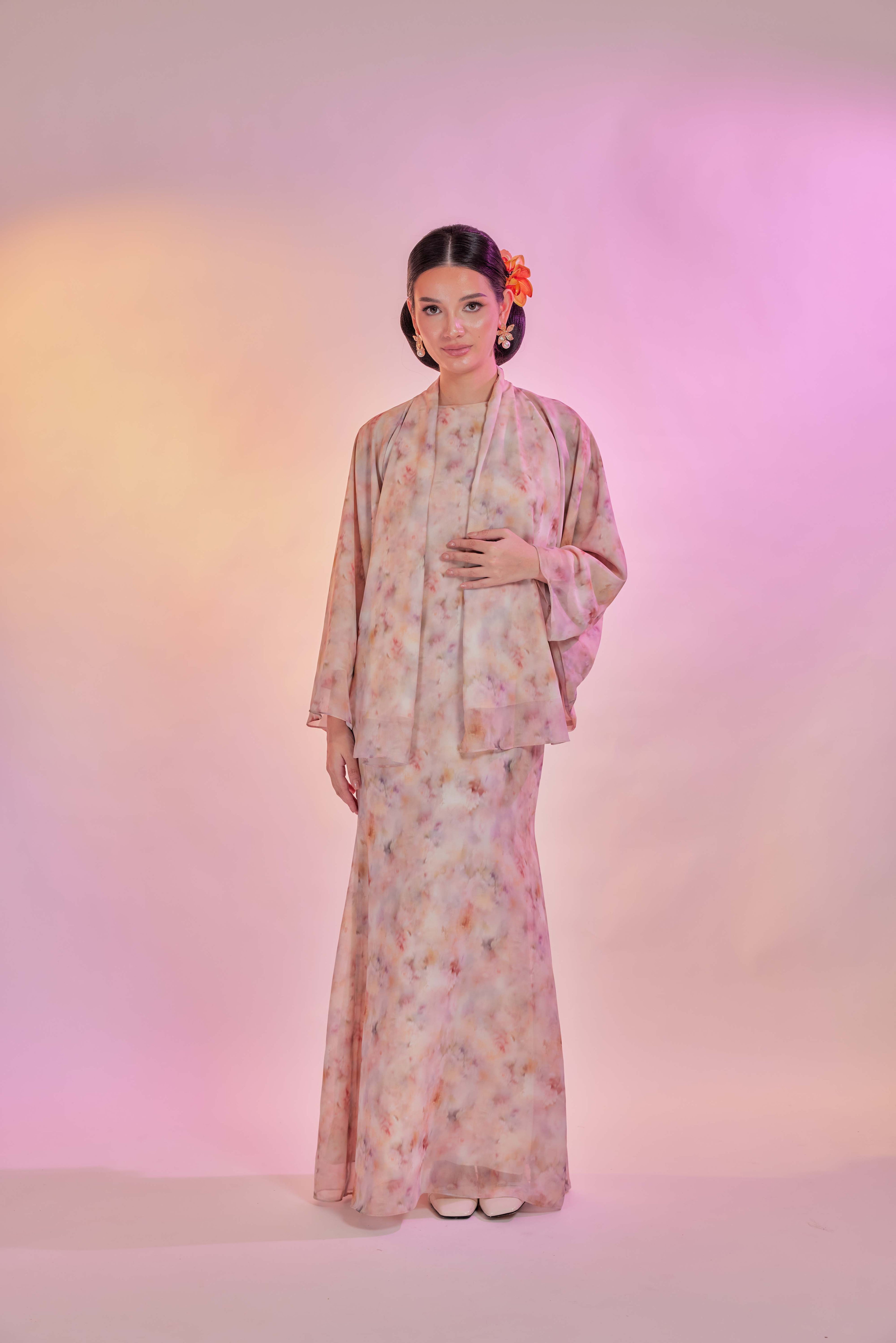 Venetta Two-piece Dress Set - Vintage Autumn Mist (Full Lining)