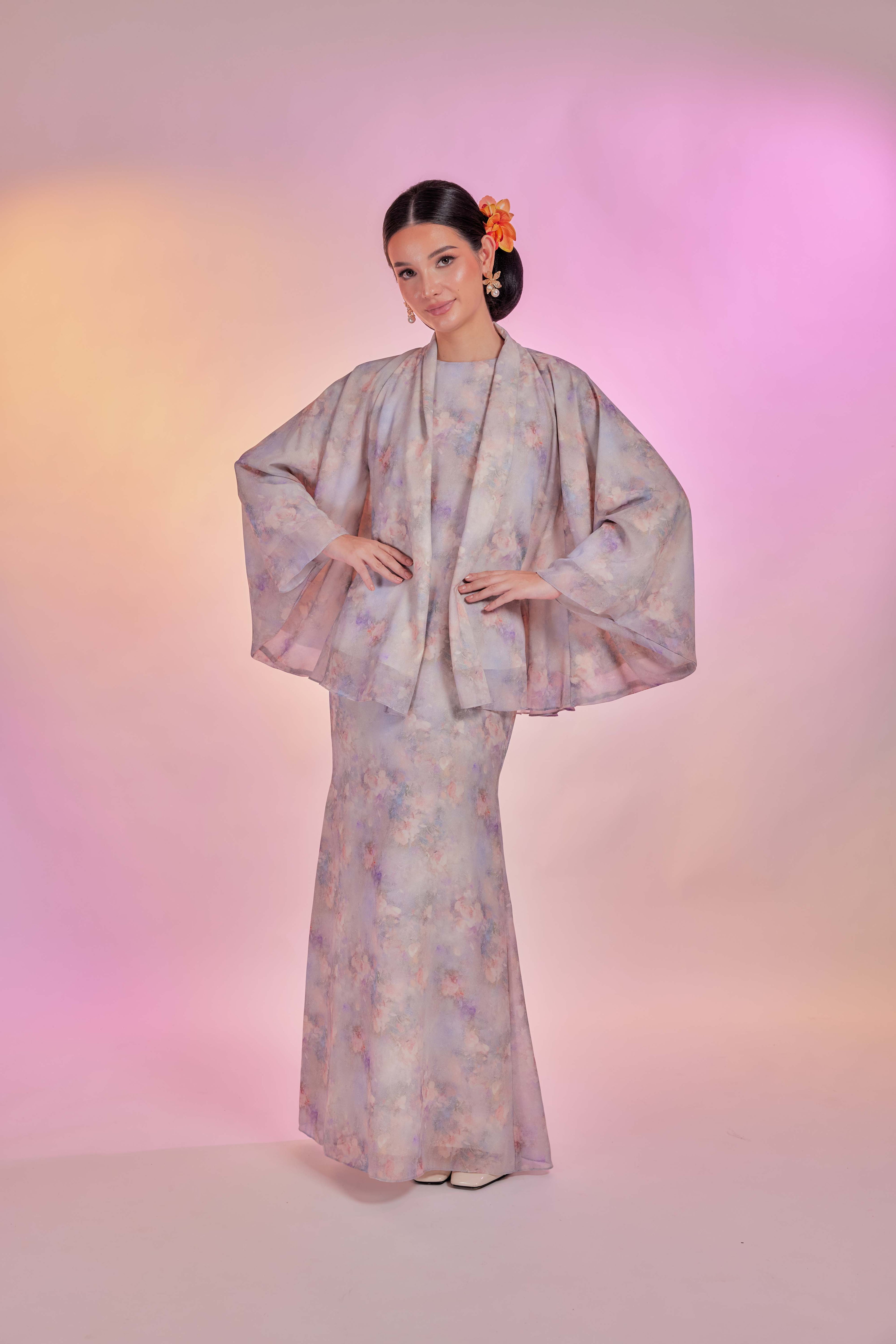 Venetta Two-piece Dress Set - Vintage Rosy Dreams (Full Lining)