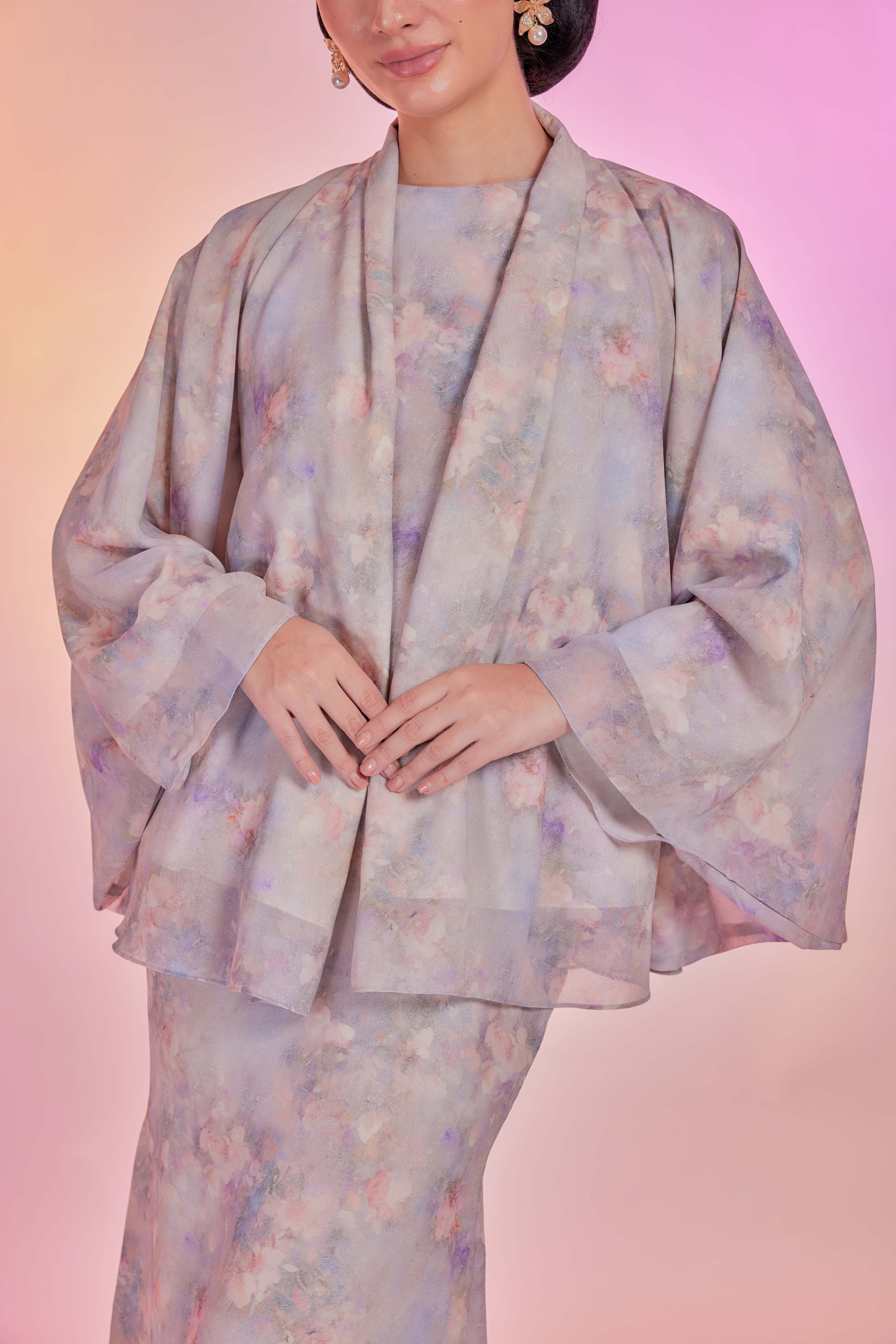 Venetta Two-piece Dress Set - Vintage Rosy Dreams (Full Lining)