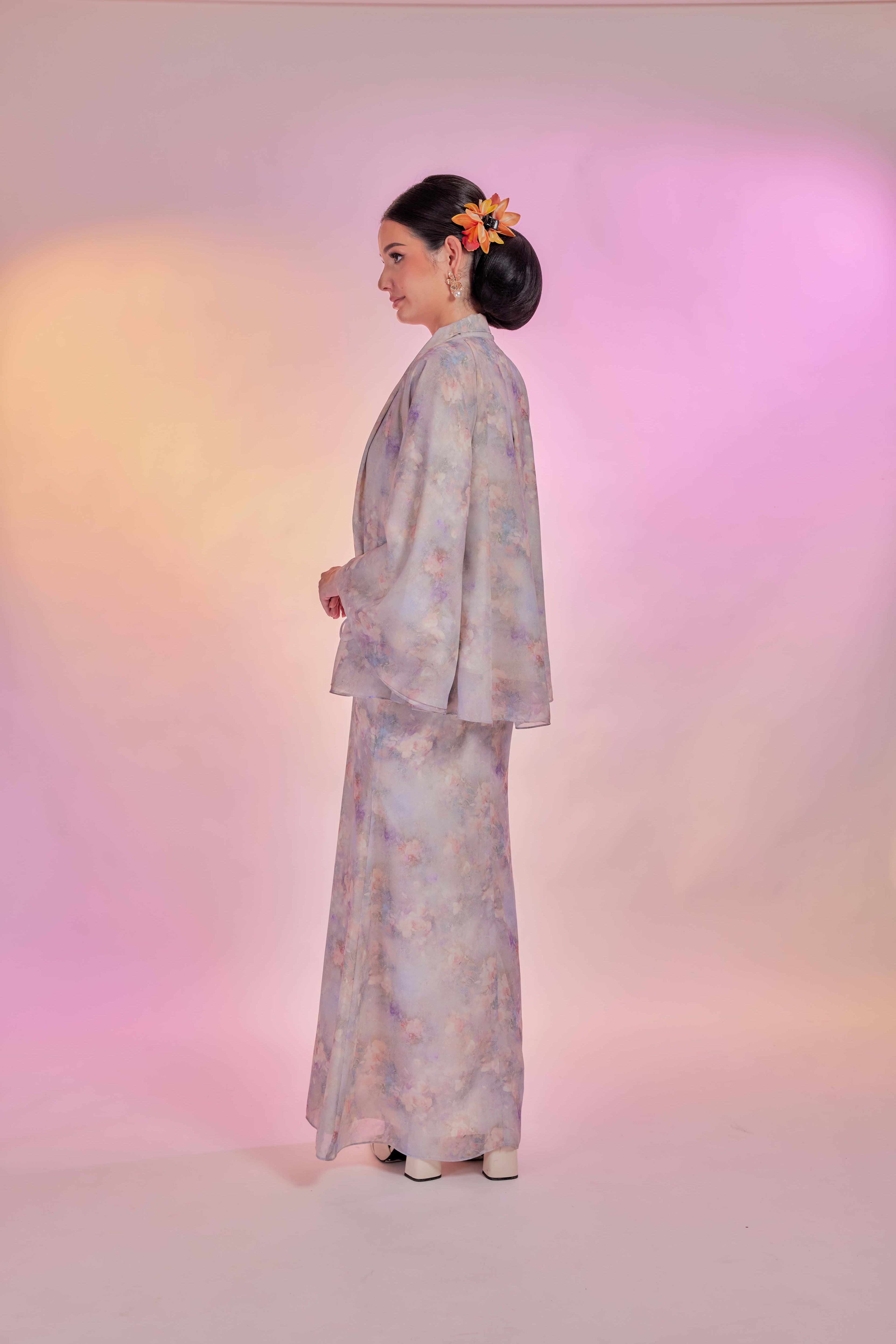 Venetta Two-piece Dress Set - Vintage Rosy Dreams (Full Lining)