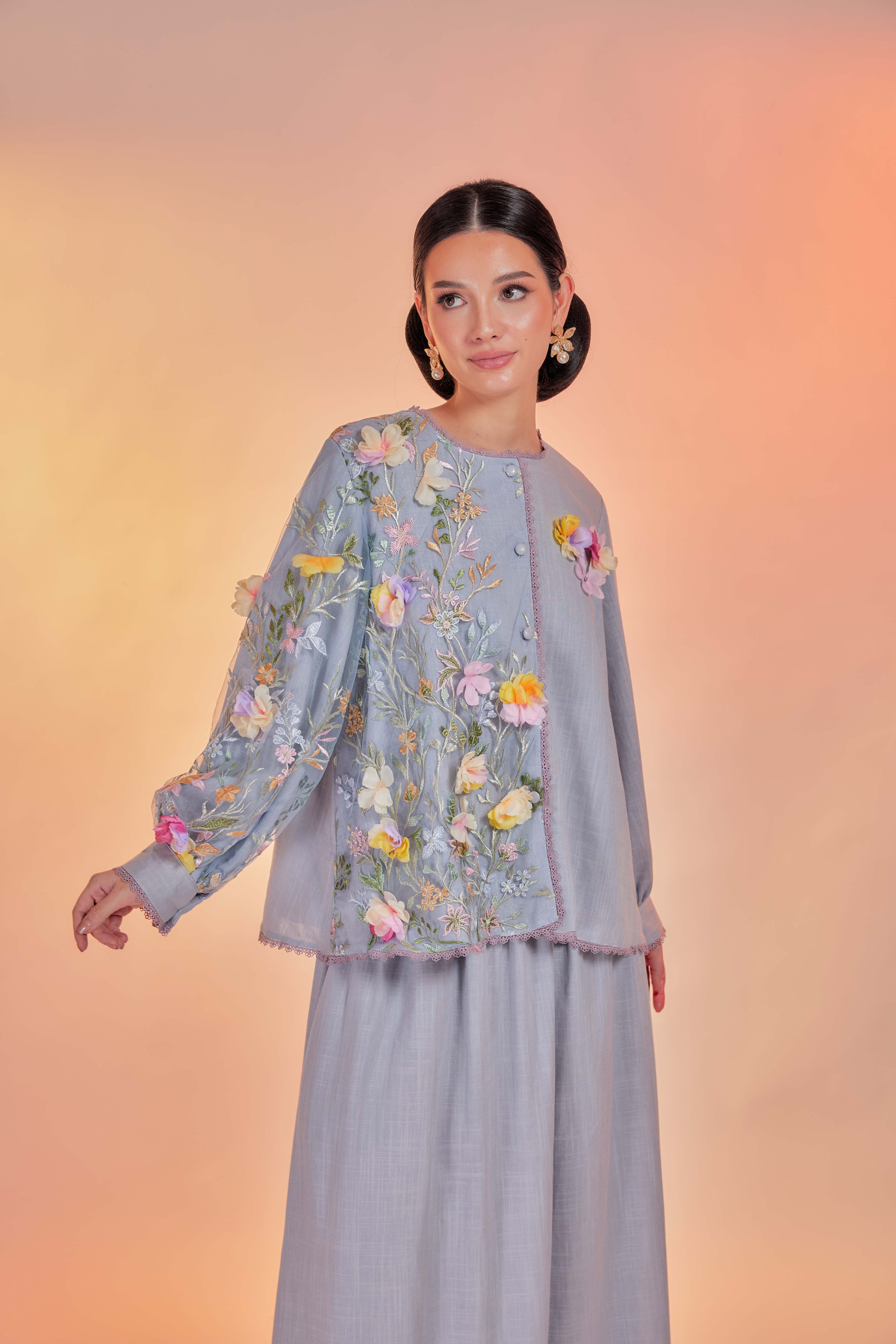 Ash Blue - Tullebloom Linen Two Piece (Fully Lined)