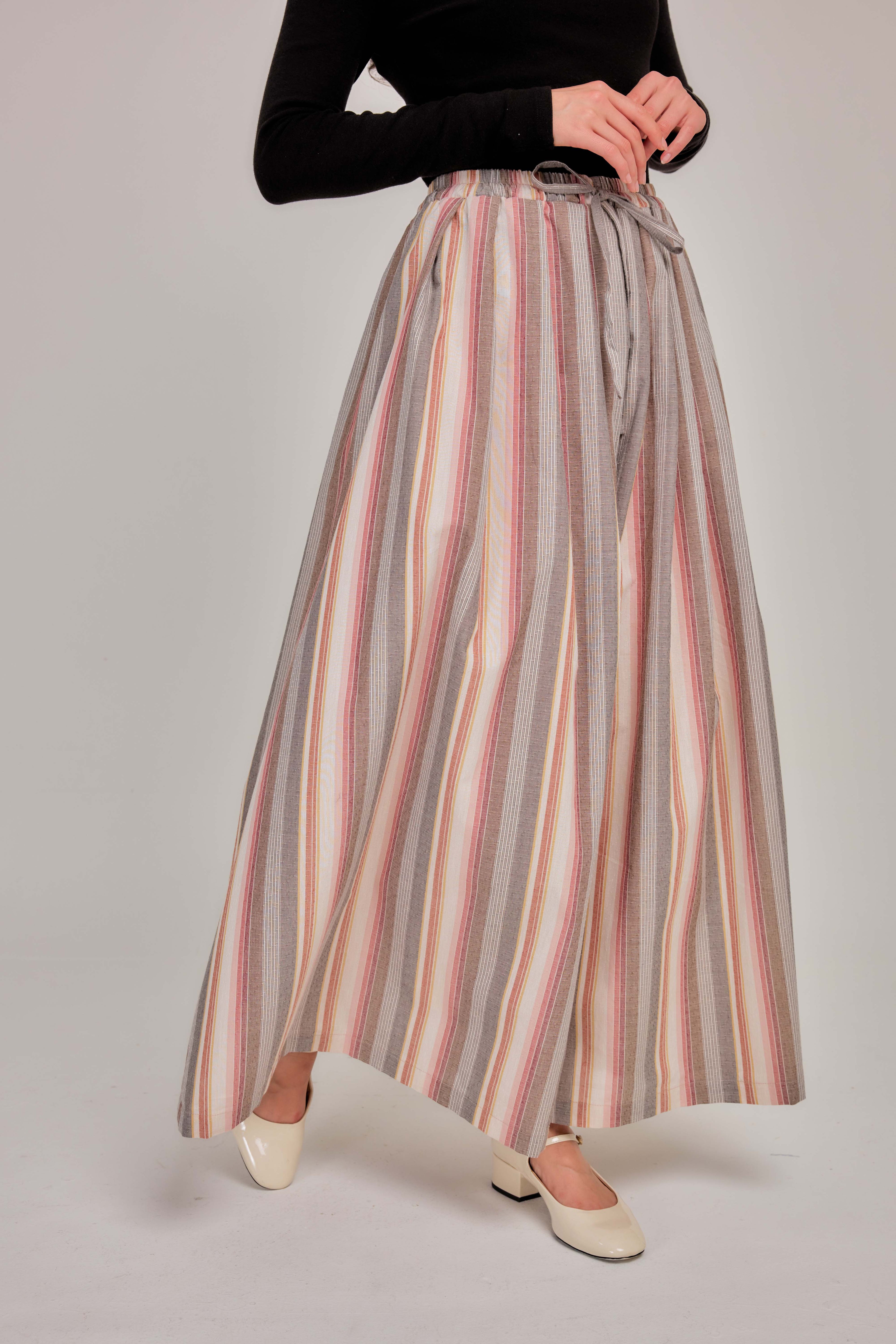 08 - Vintage Stripe - A-Line Skirt