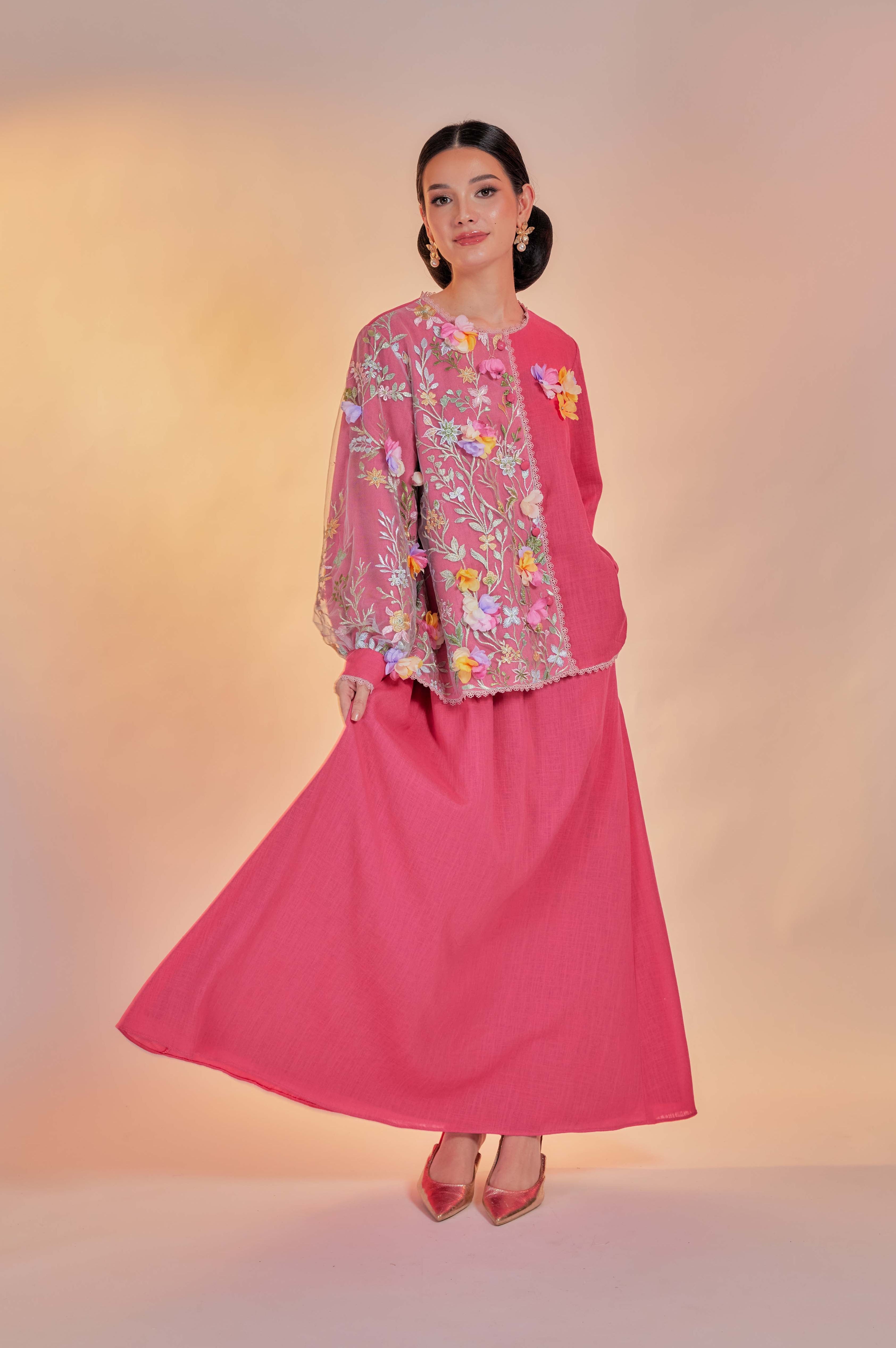 Rosé - Tullebloom Linen Two Piece (Fully Lined)