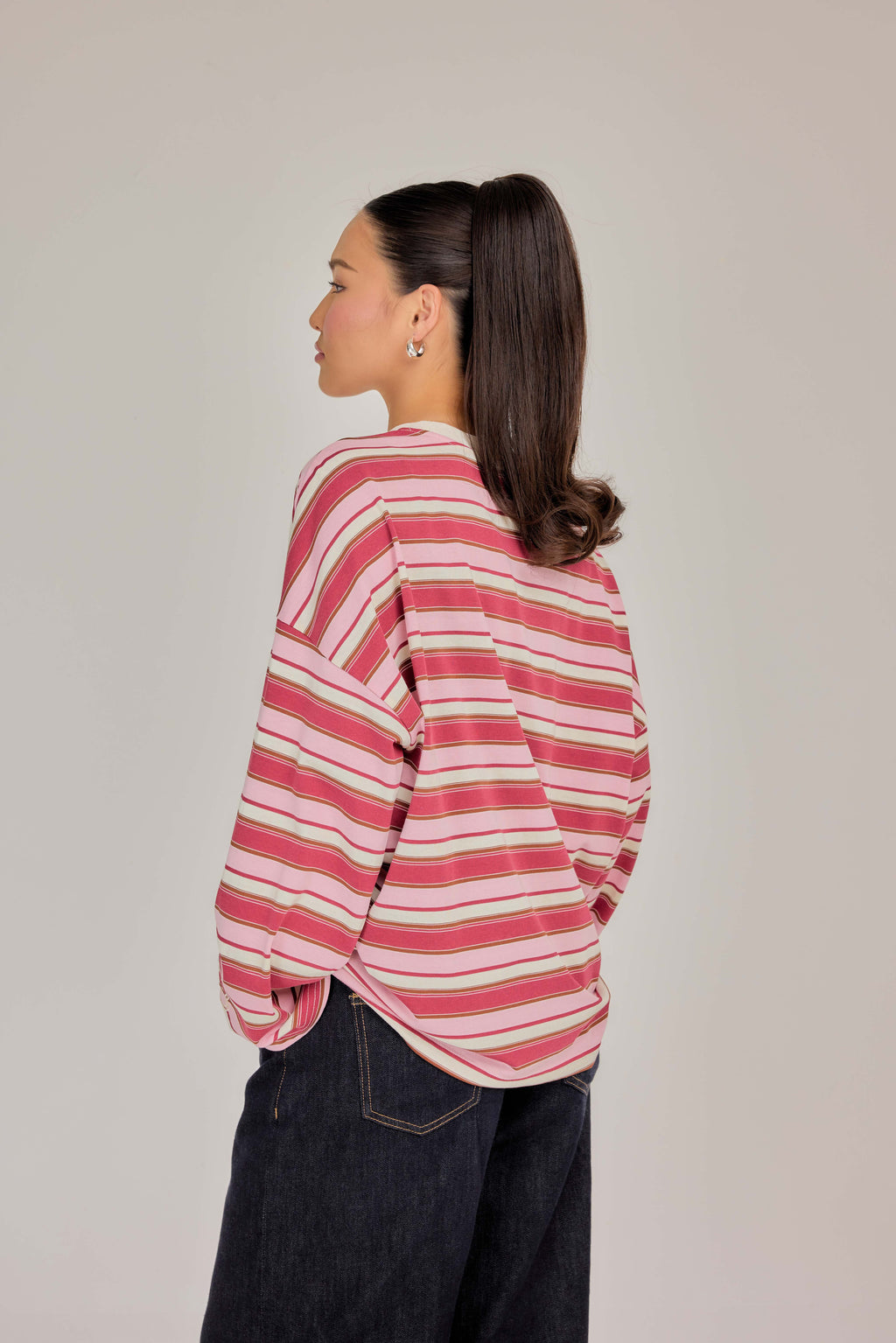 THE CAF-TEE IN STRAWBERRY ECLAIRE STRIPE
