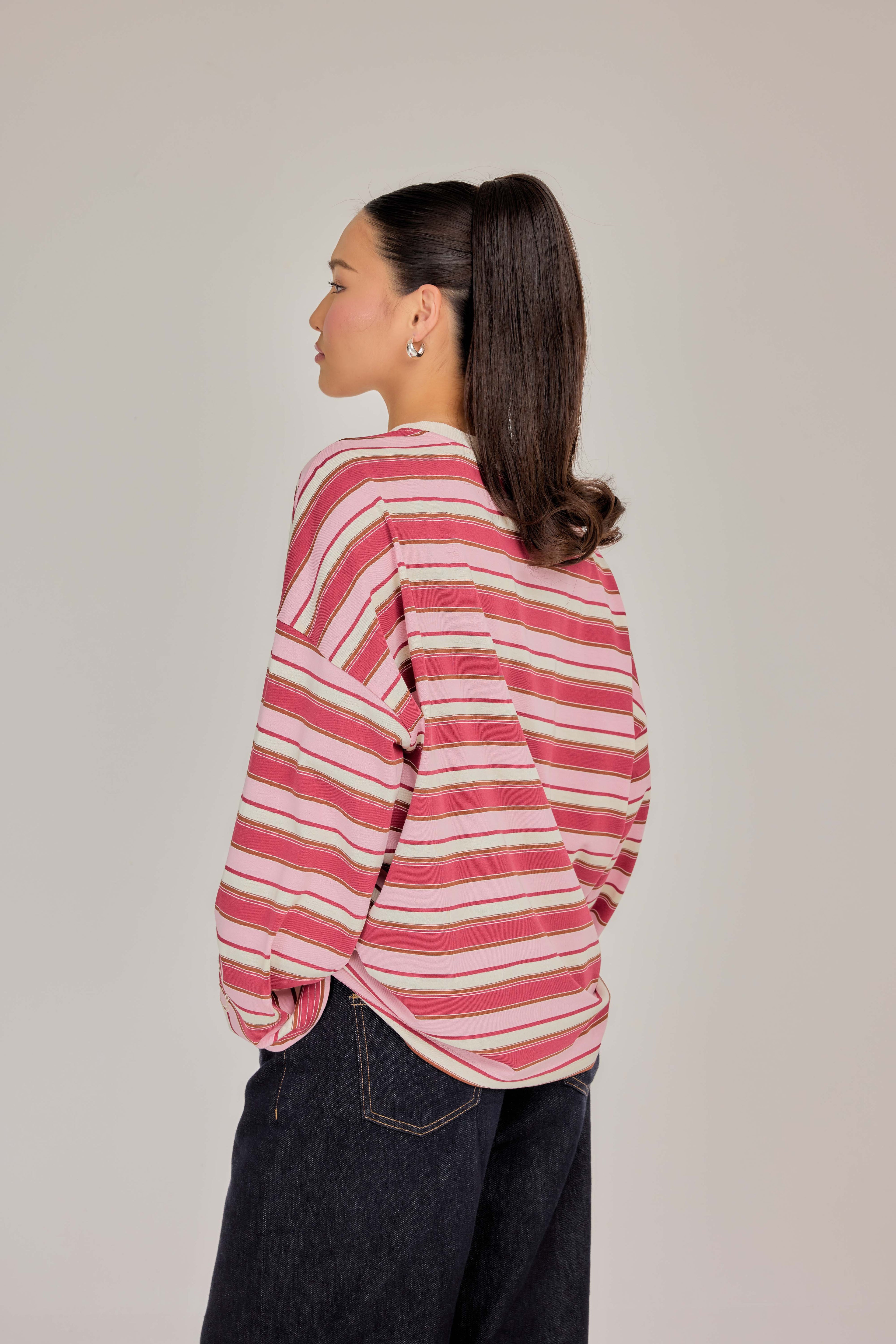 THE CAF-TEE IN STRAWBERRY ECLAIRE STRIPE