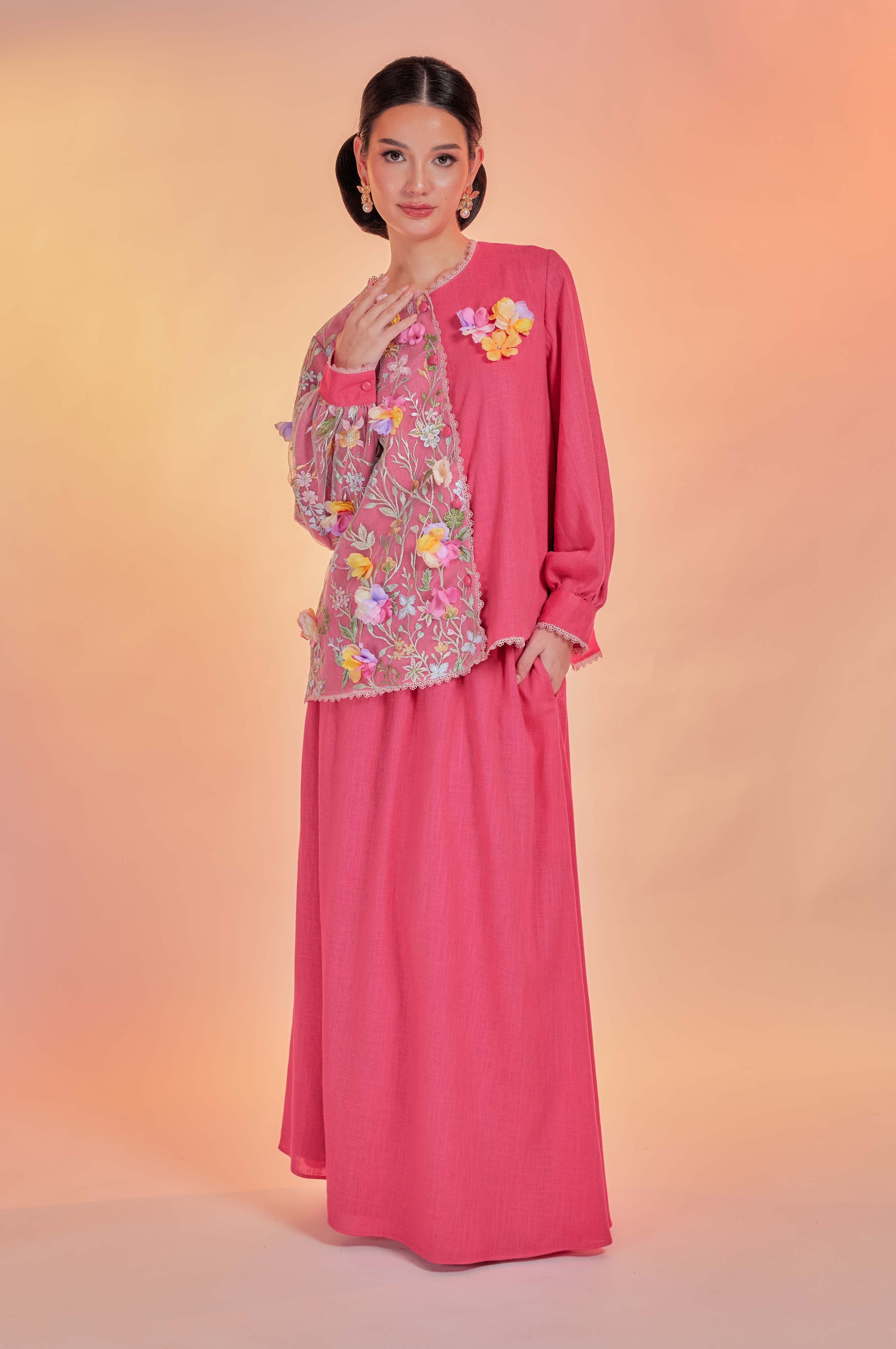 Rosé - Tullebloom Linen Two Piece (Fully Lined)