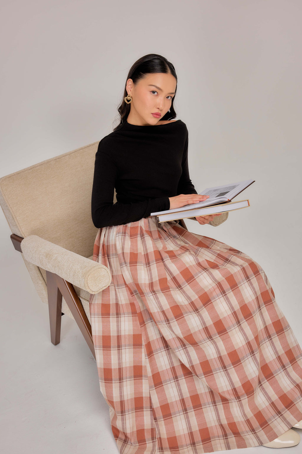06 - Clay Blush -  A-Line Skirt