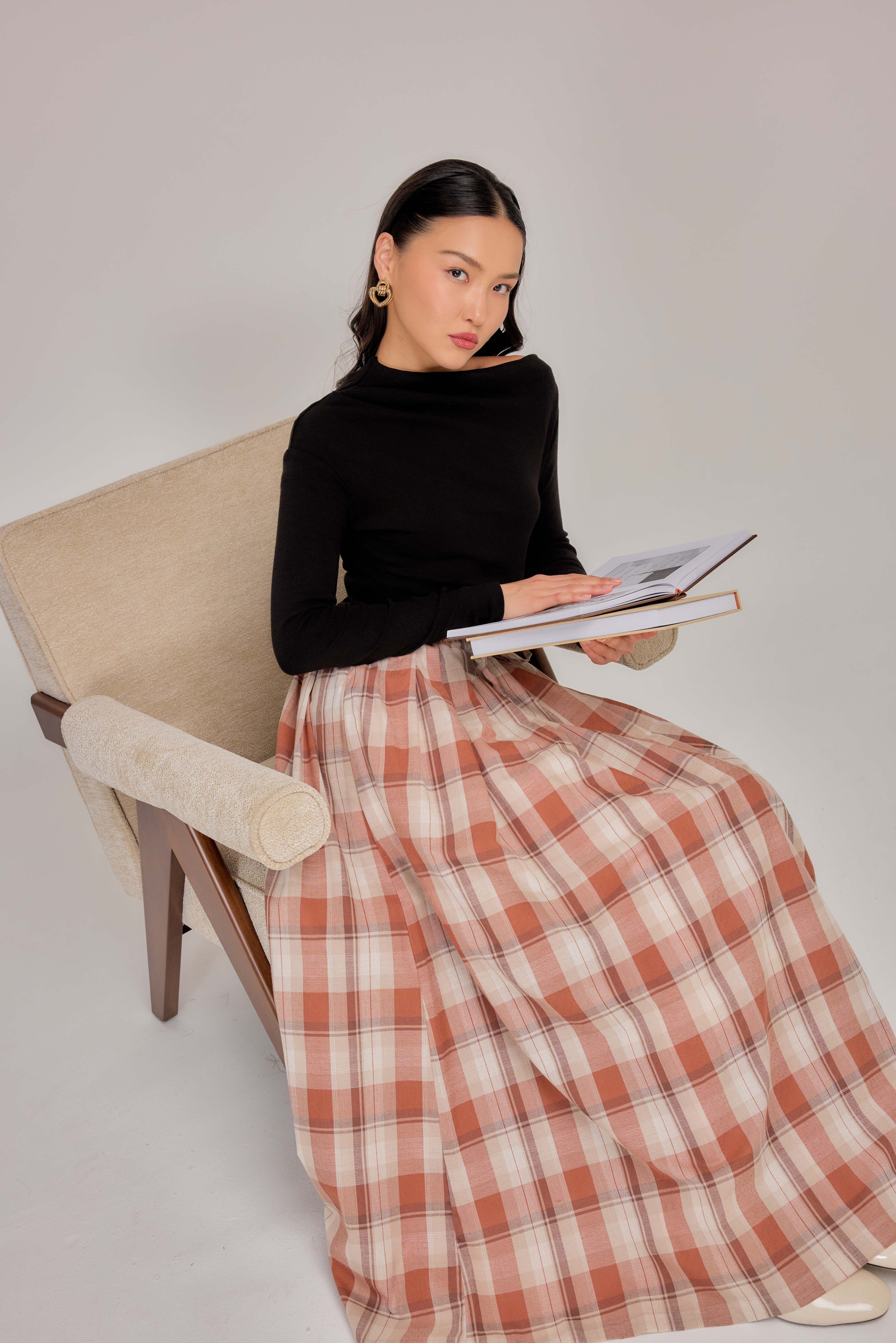06 - Clay Blush -  A-Line Skirt