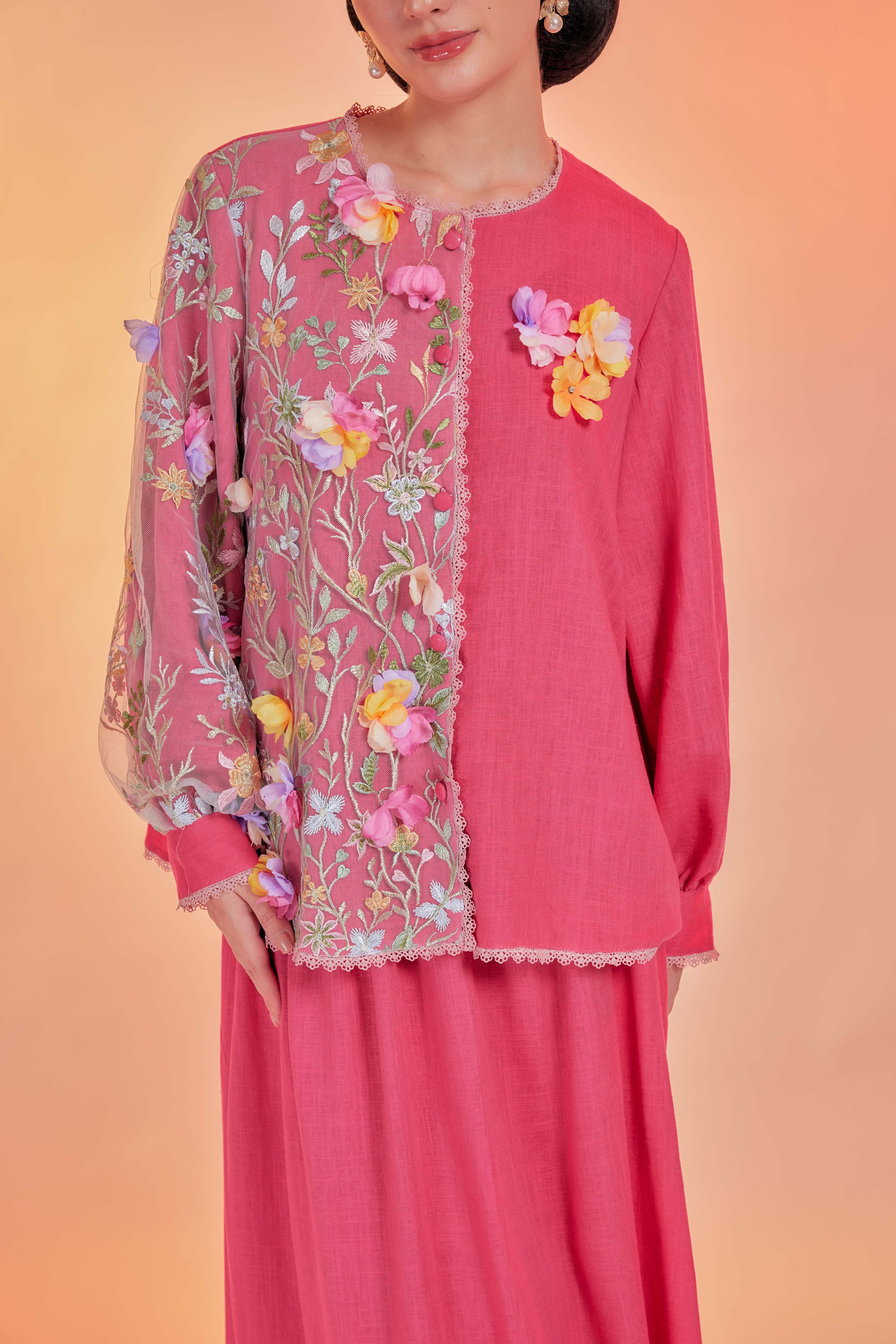 Rosé - Tullebloom Linen Two Piece (Fully Lined)