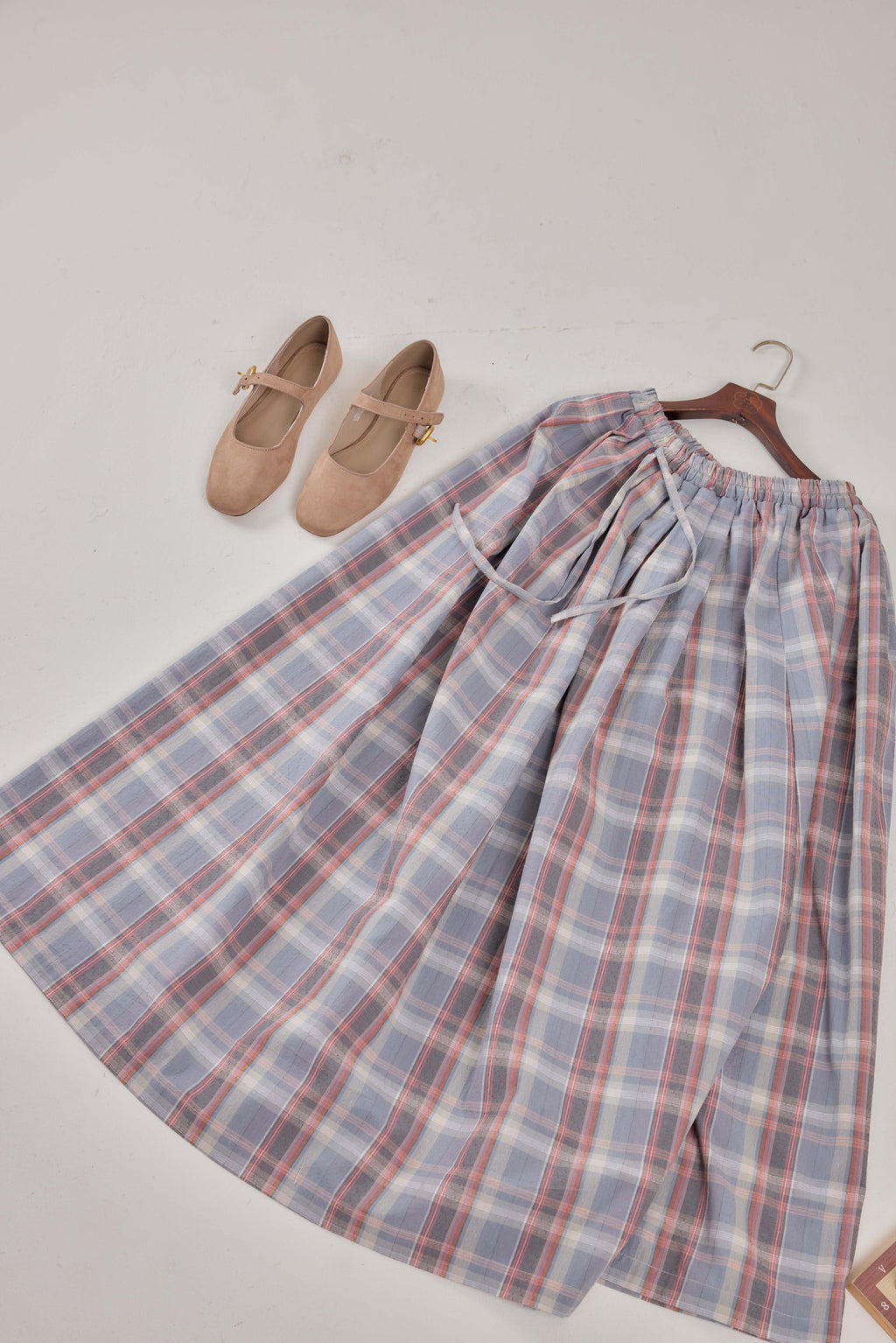 02 -  Ash Blue Rose -  A-Line Skirt