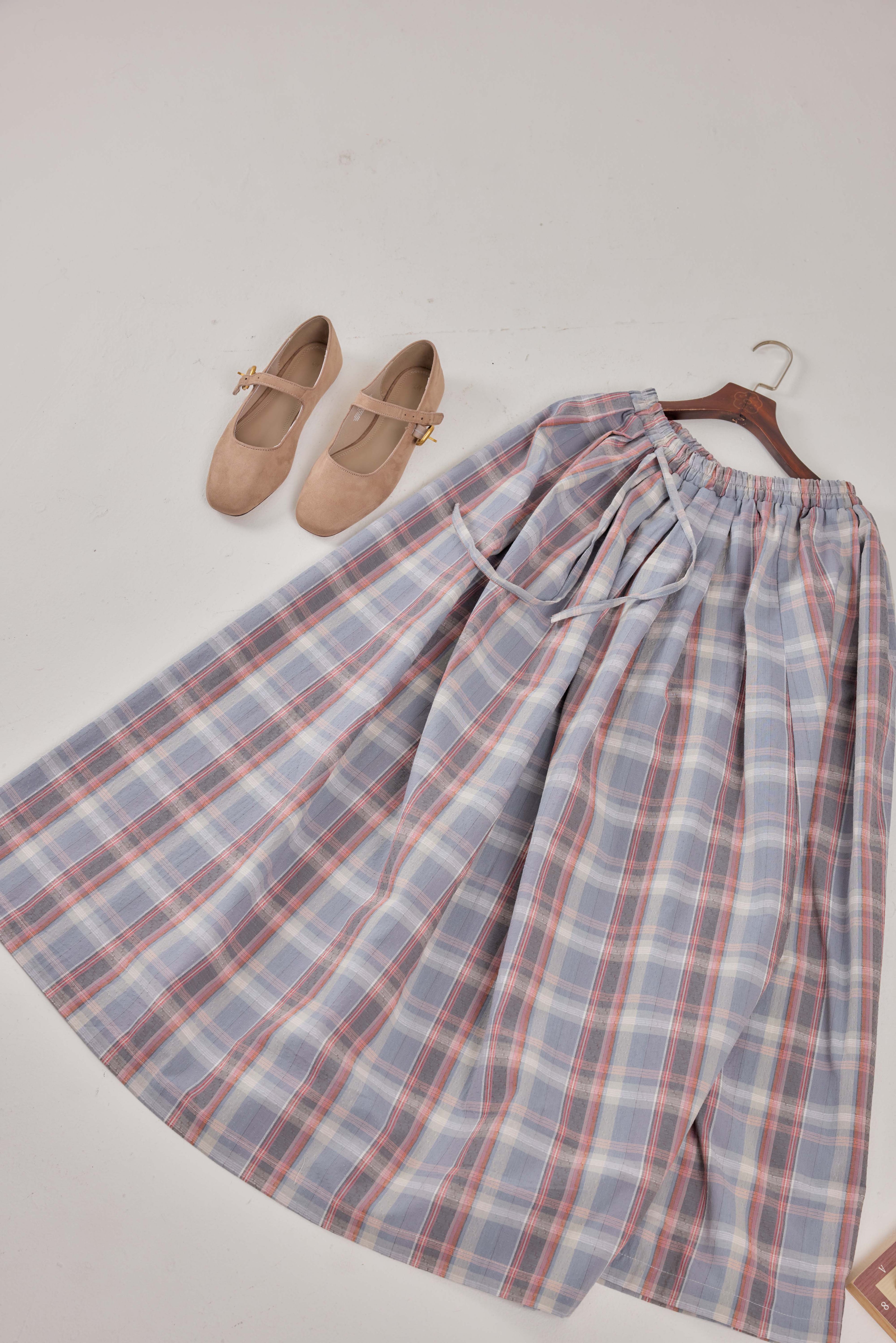 02 -  Ash Blue Rose -  A-Line Skirt