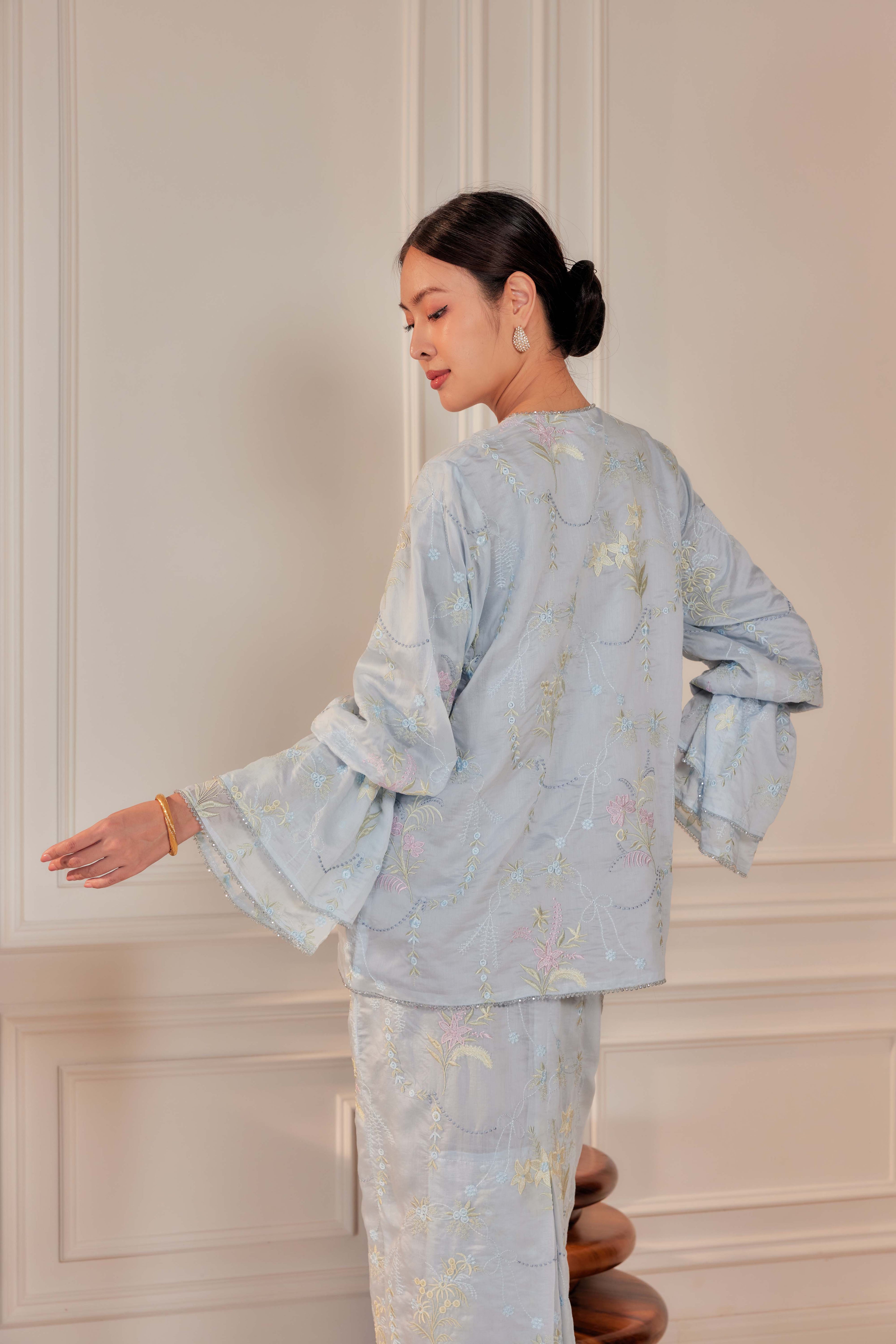 Bayu - Puspa Embroidered Kurung Beaded Edition (Fully Lined)