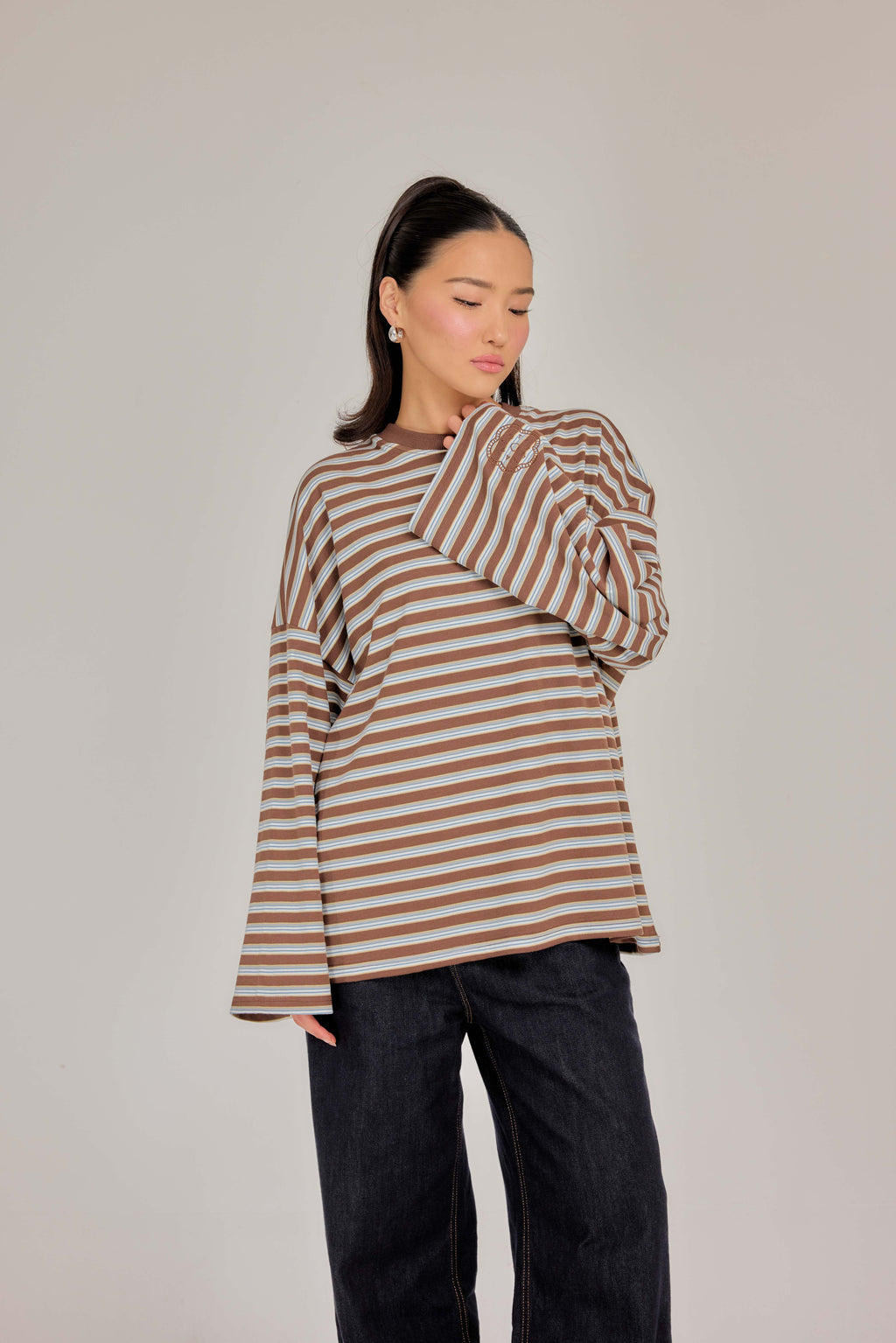THE CAF-TEE IN CLASSIC TIRAMISU STRIPE