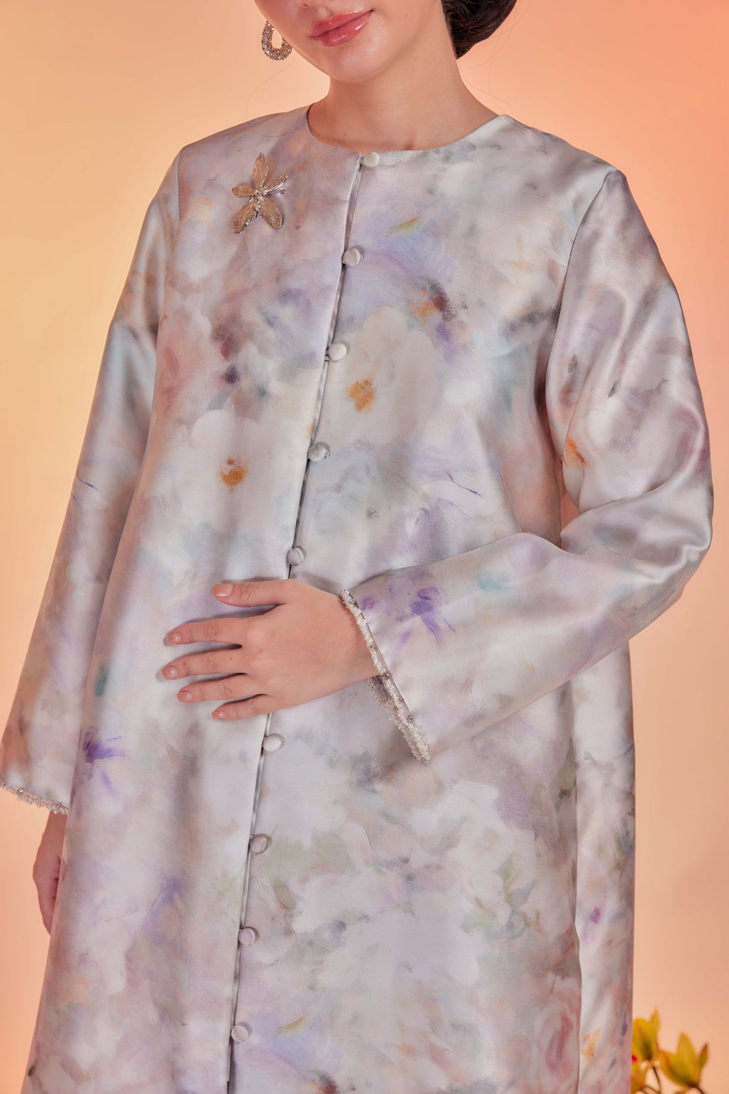 Vintage Blooming Garden - Kebarung Dayang Senandung with Selendang