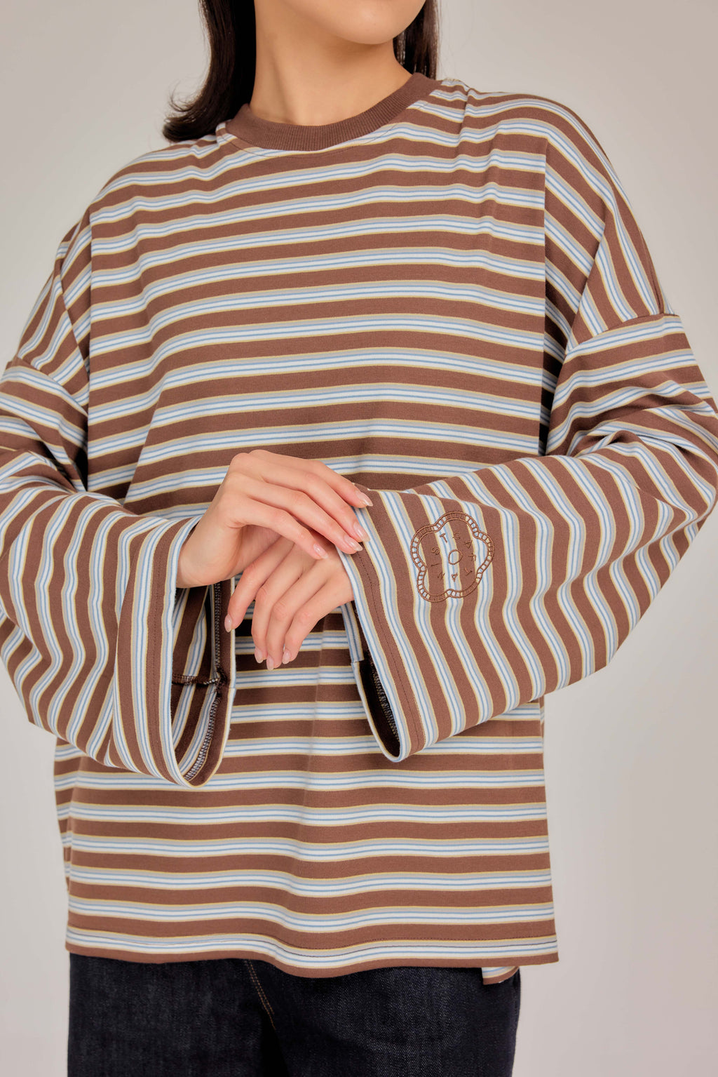 THE CAF-TEE IN CLASSIC TIRAMISU STRIPE