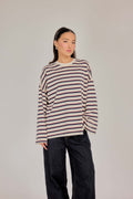 THE CAF TEE IN GLAZED DONUT STRIPE