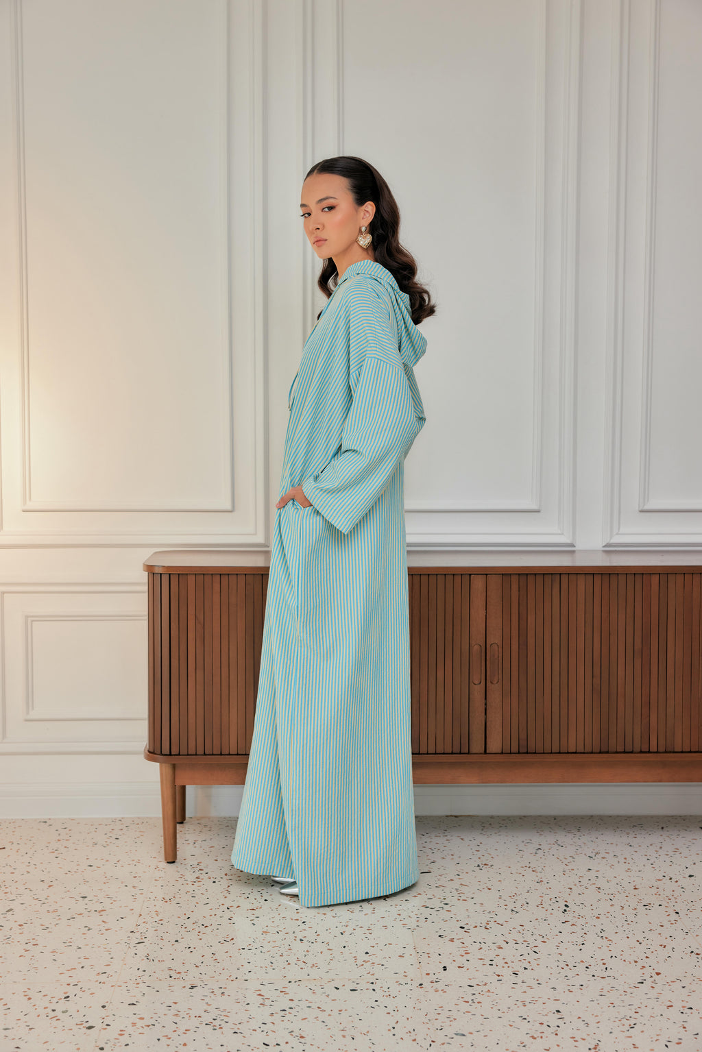 Striped Hoodie Dress