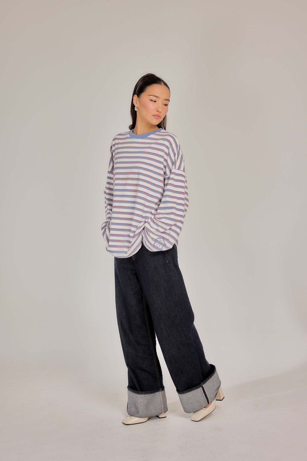 THE CAF-TEE IN BLUE PARFAIT STRIPE